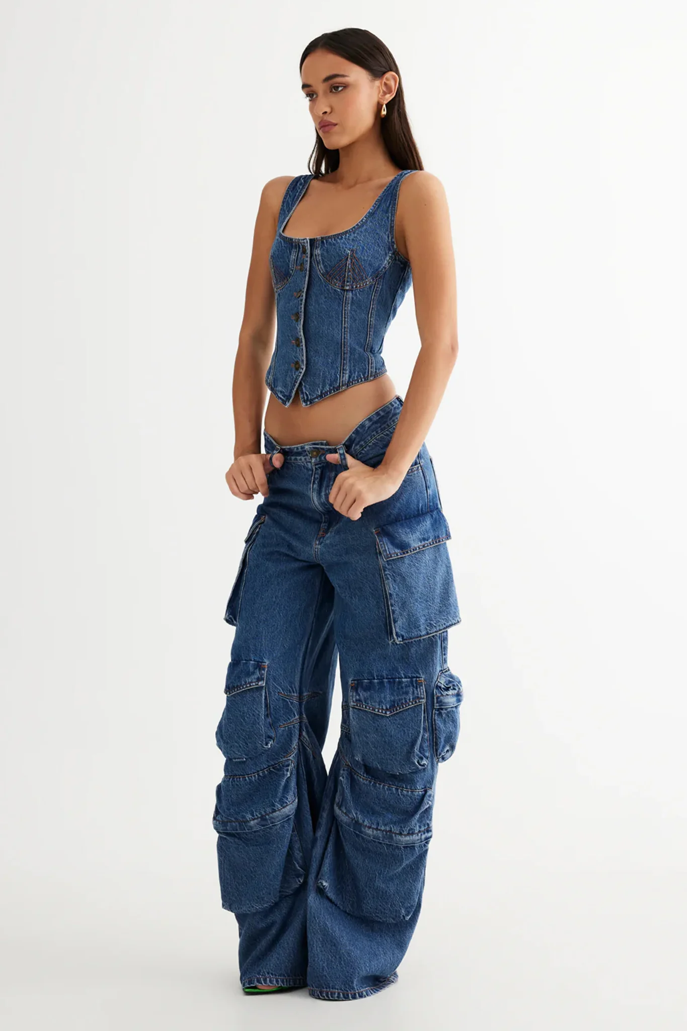 LIONESS Smokeshow Jeans Blue Denim - Image 4