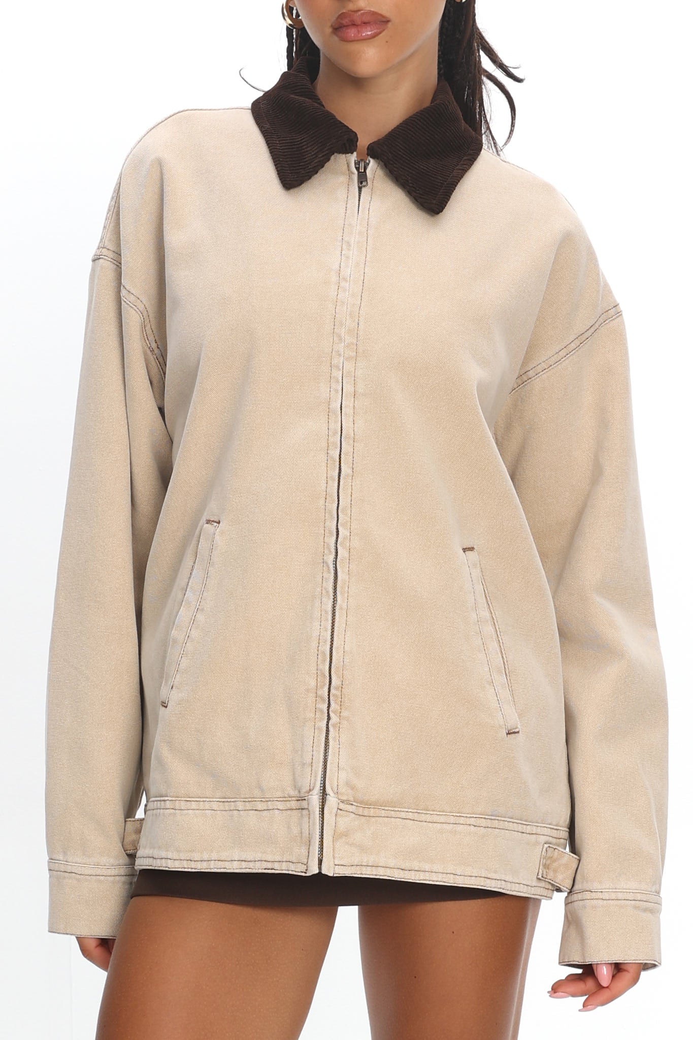 LIONESS Workwear Jacket Stone - Image 4