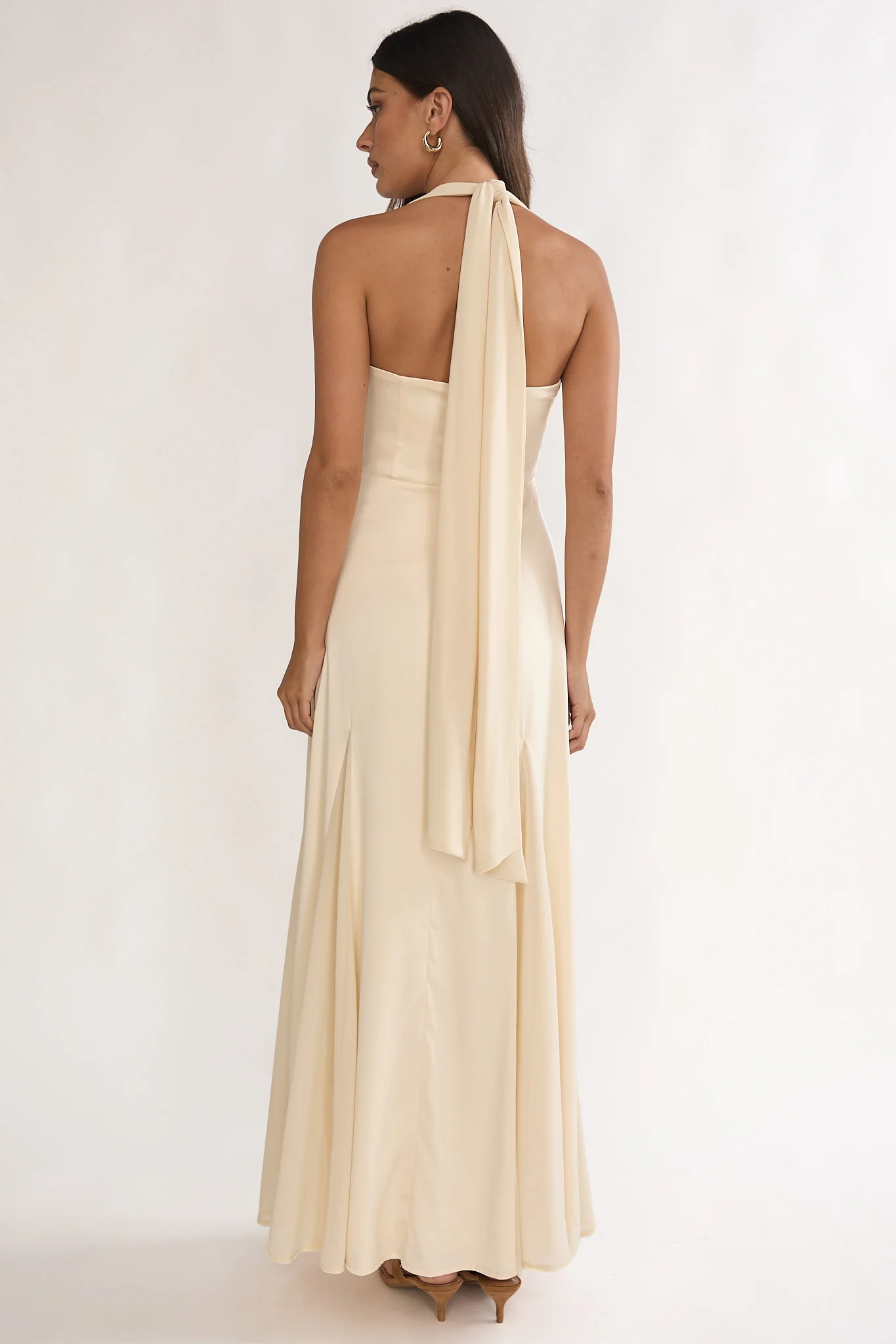 Loro Godet Hem Maxi Dress Butter - Image 3