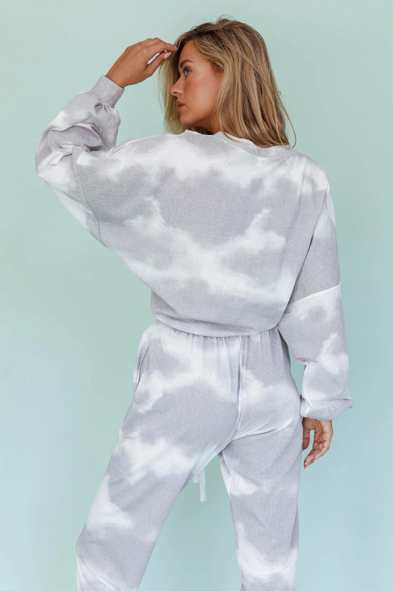 Low Key Dropped Shoulder Ribbed Top Grey - Image 2