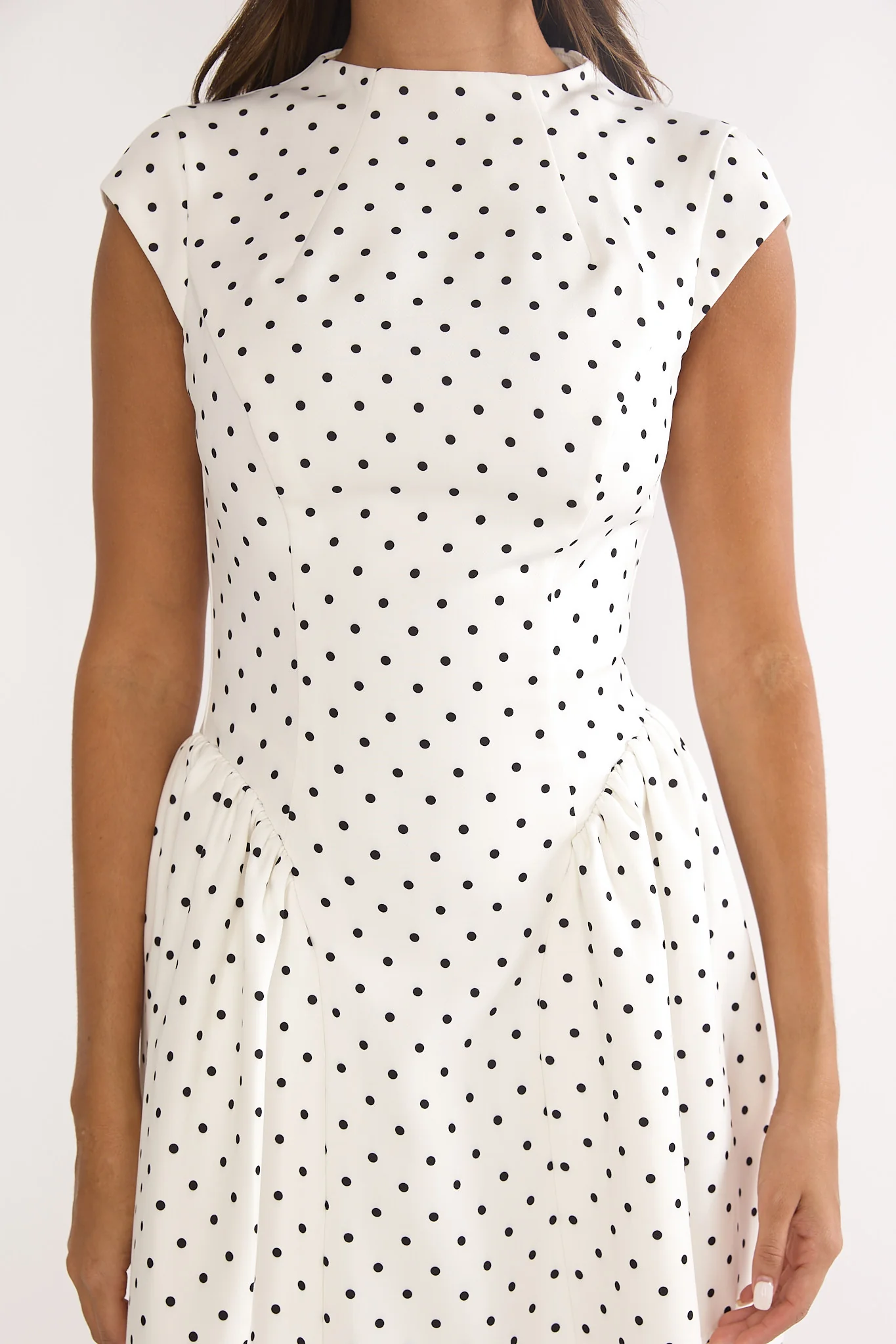 Lynnie Cap Sleeve Maxi Dress Polka Dot - Image 3