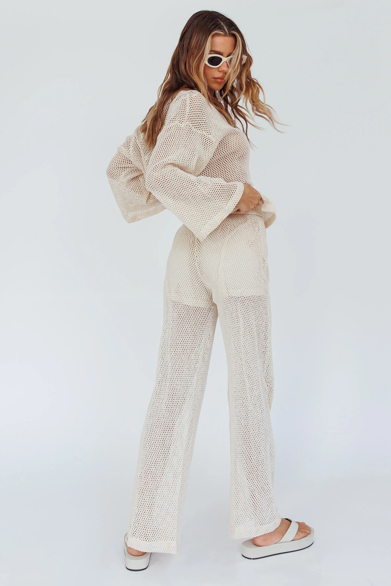 Mahina Long Net Pants Sand - Image 2