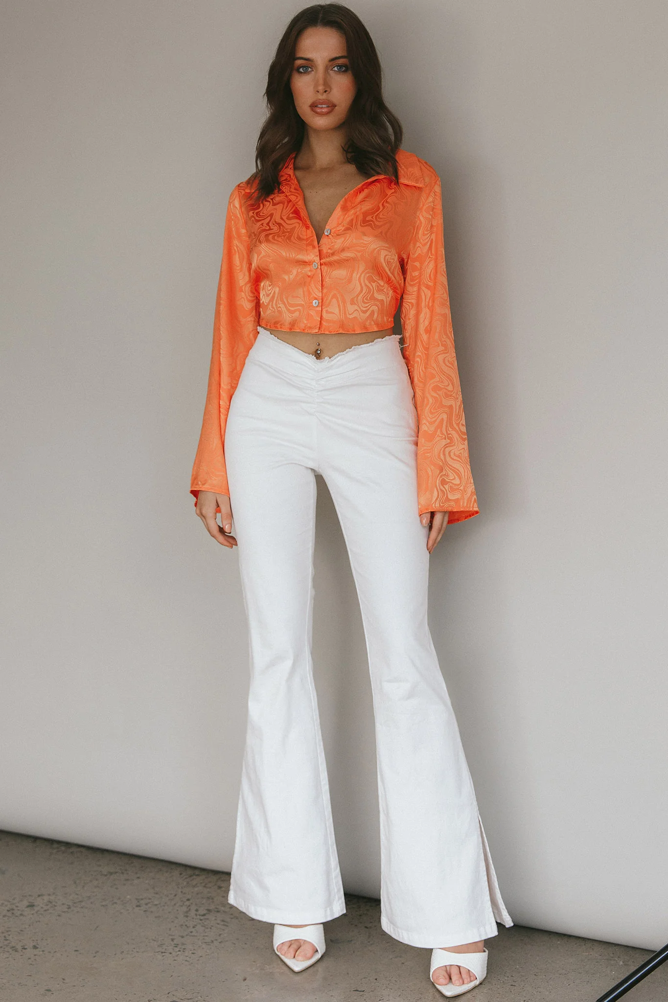 Mahla Flared Pants Ivory - Image 4