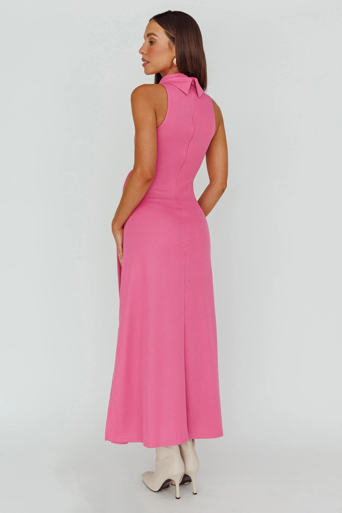 Make A Way Sleeveless Turtleneck Dress Pink - Image 2