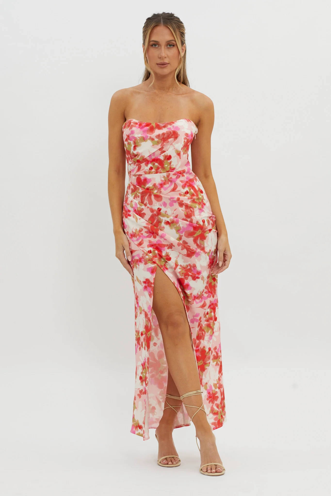 Marianna Twist Back Maxi Dress Pink - Image 5