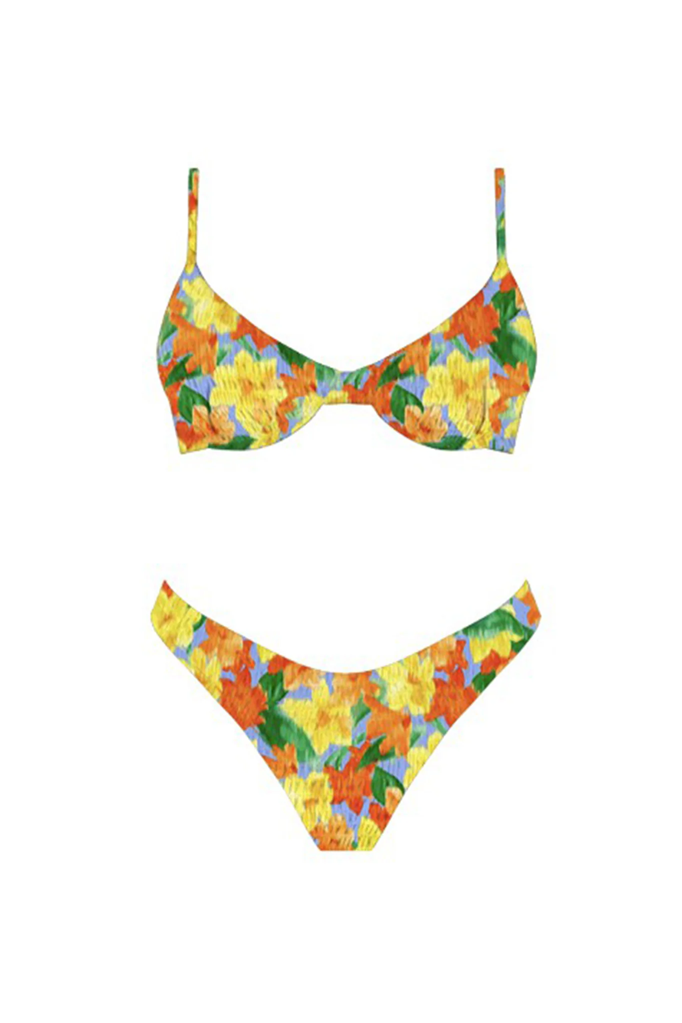 Martinique Shirred Bikini Top Tropical - Image 4