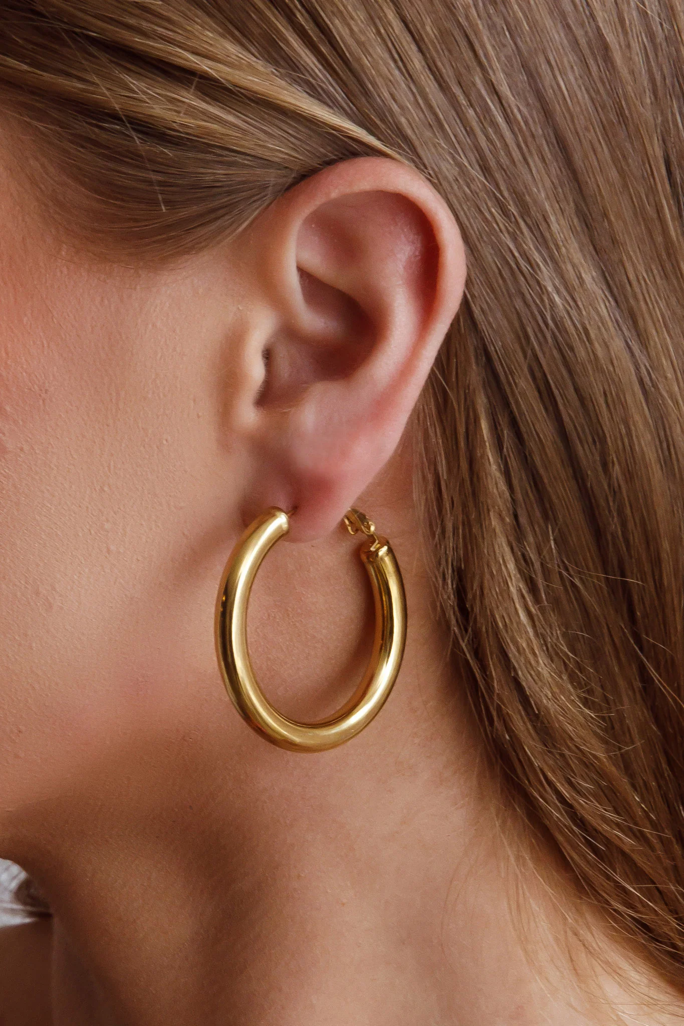 Medusa Hoop Earrings Gold - Image 6