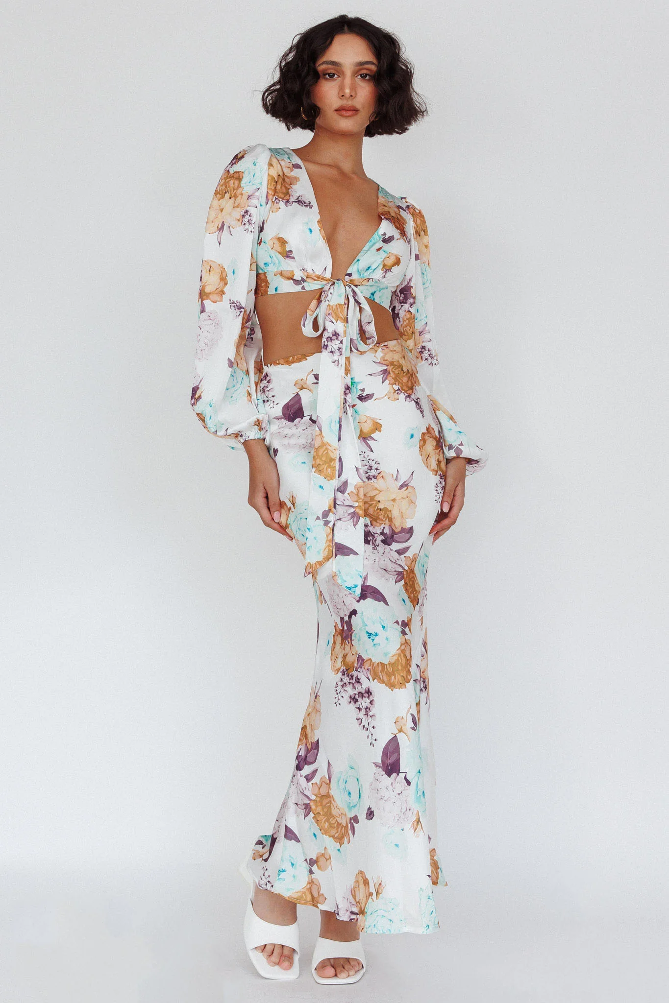 Meet Me In Fiji Maxi Skirt Floral Yellow - Image 5