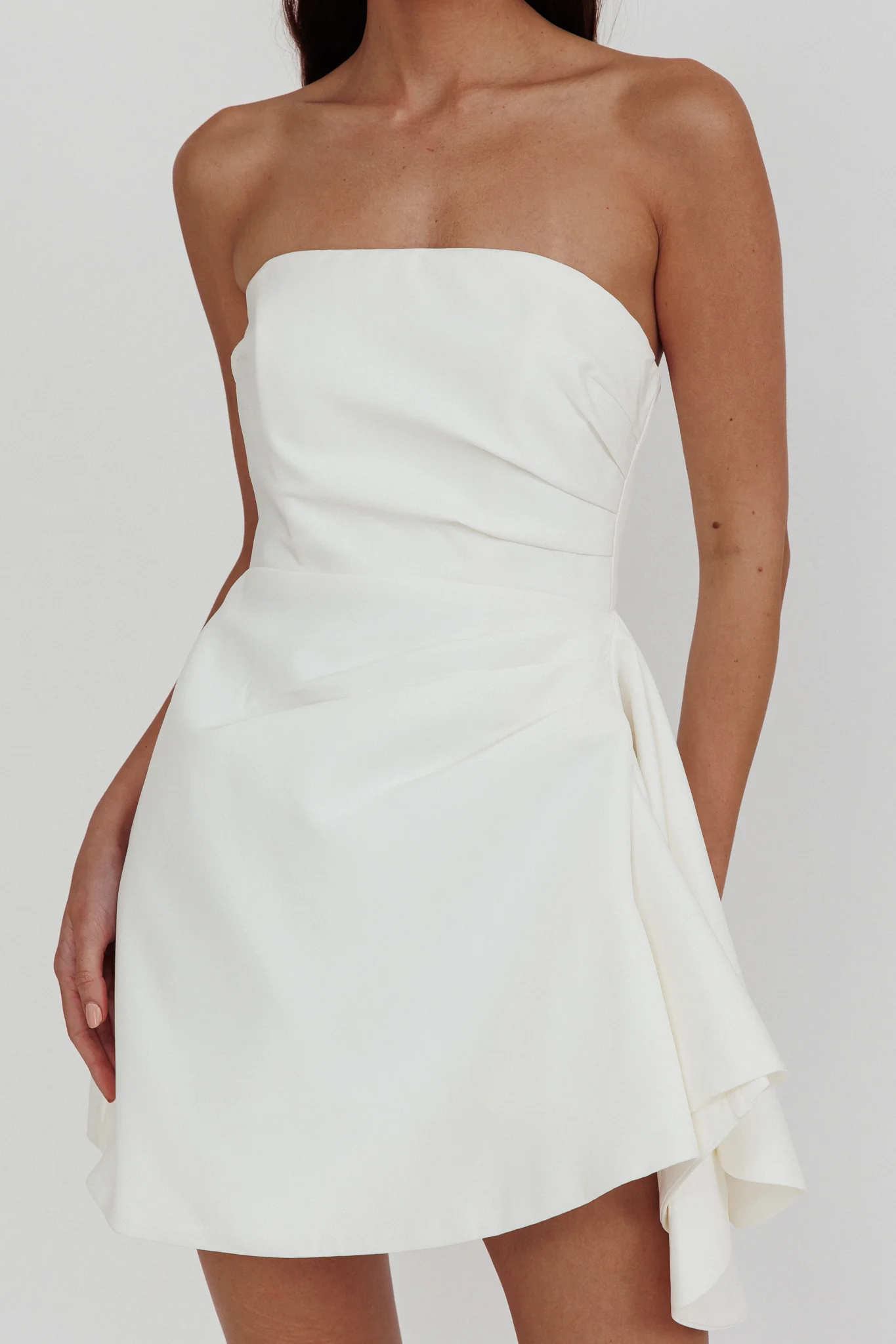 Minnesota Strapless Mini Dress White - Image 3