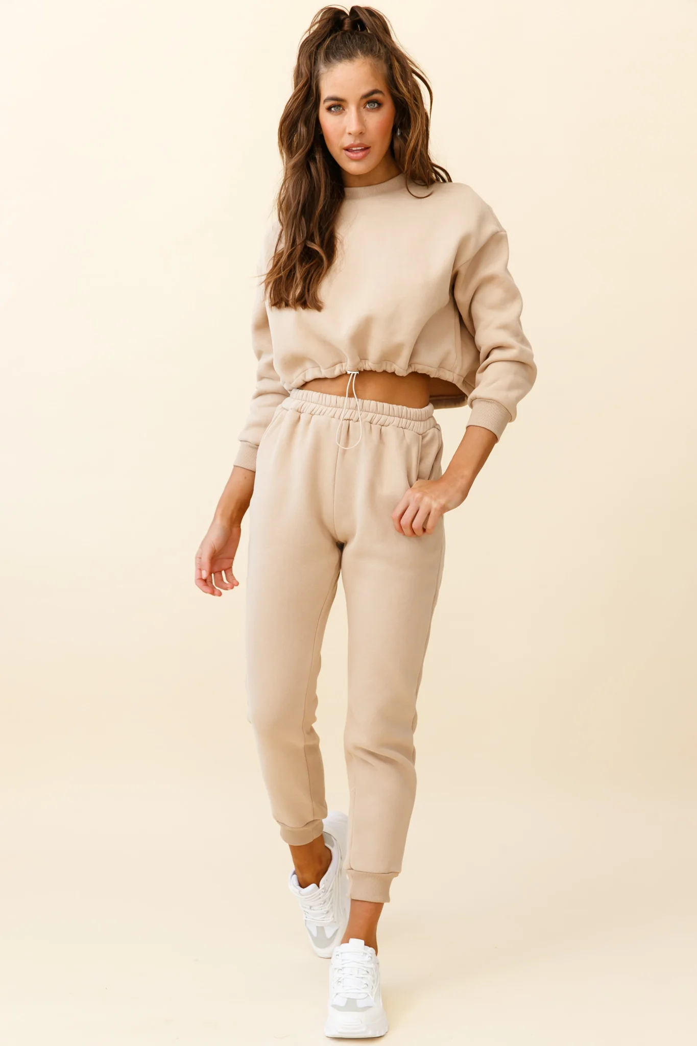 Monterey Elasticated Waist Jogger Pants Tan - Image 5