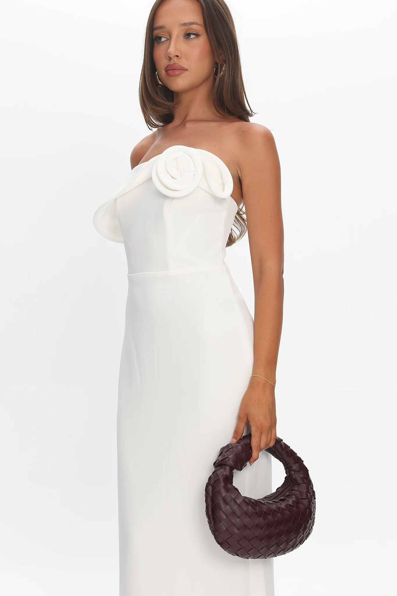 Montreal Woven Crescent Bag Wine - Image 2