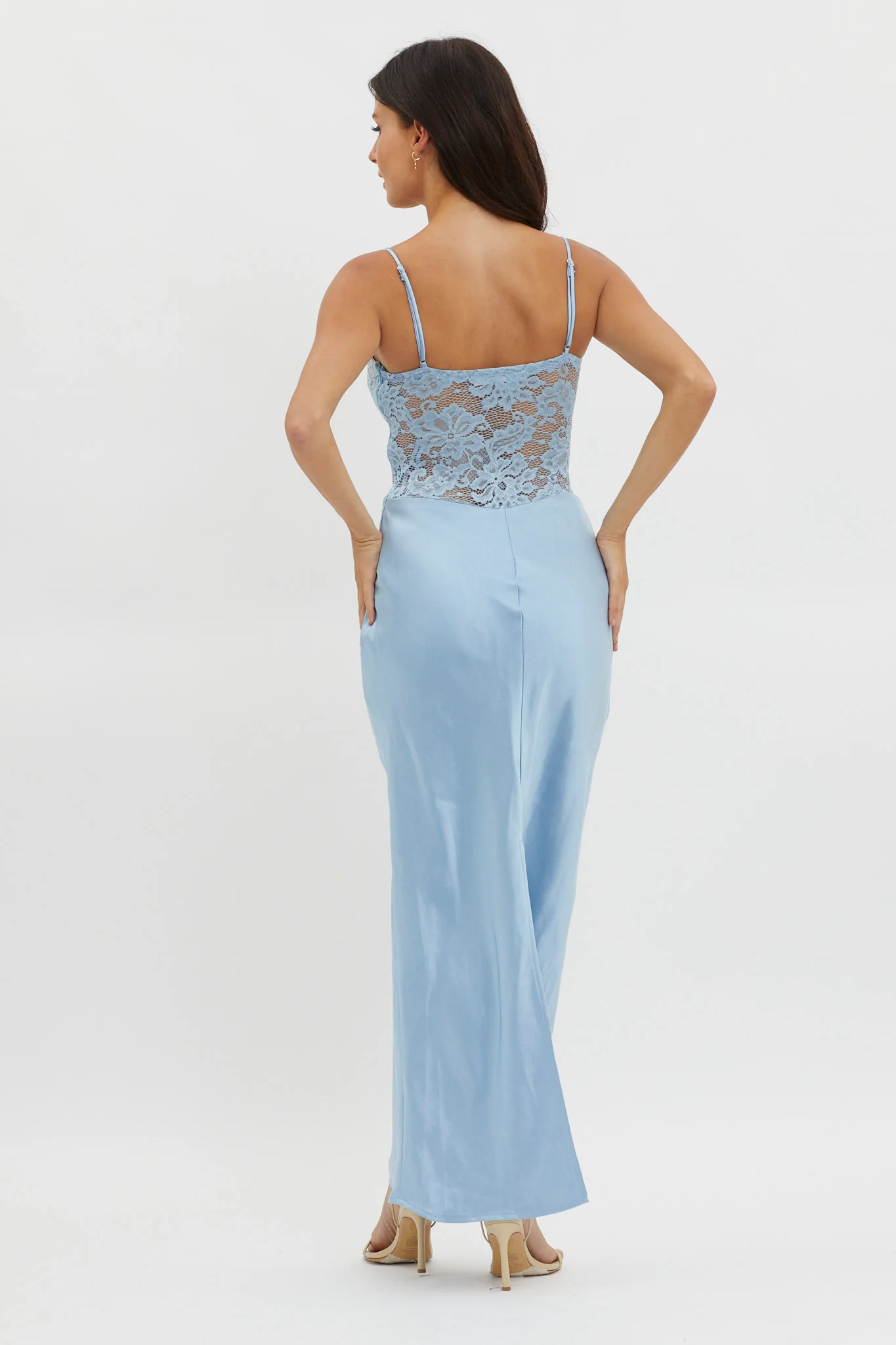 Moon Magic Floral Bodice Dress Blue - Image 2