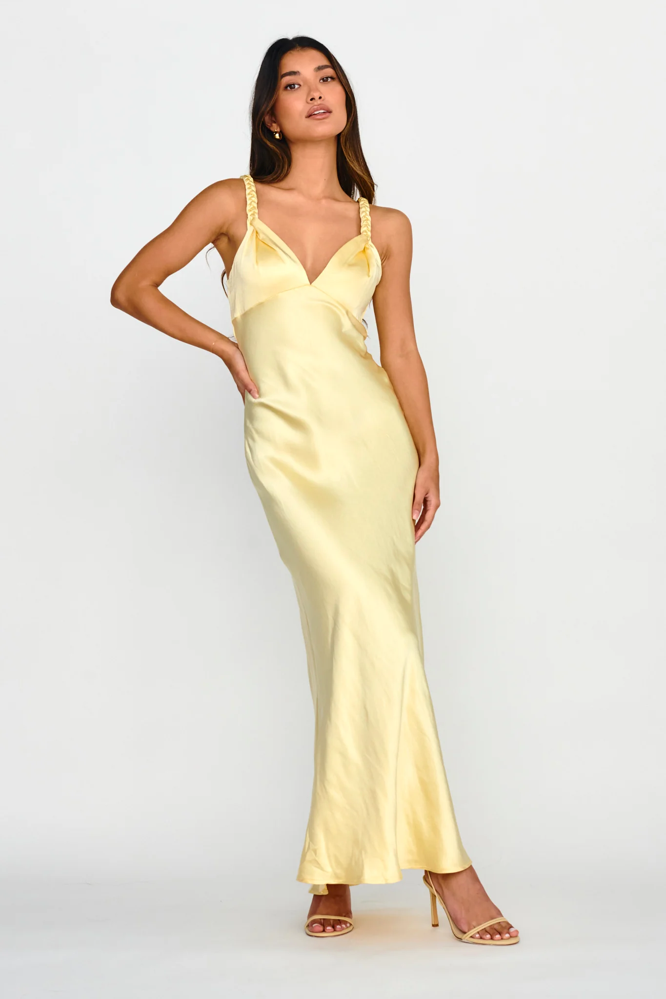 Muraya Braided Strap Maxi Dress Butter - Image 4