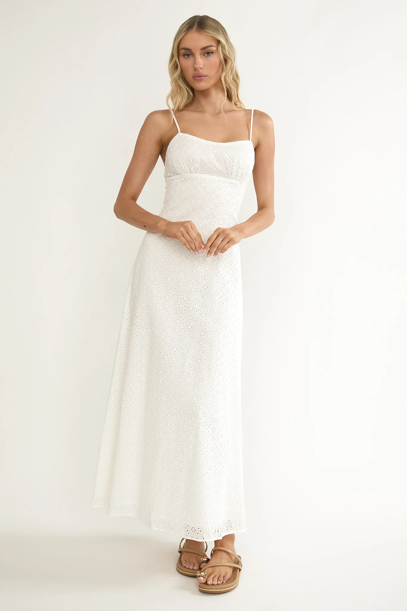 Naysha Eyelet Embroidery Maxi Dress - Image 4