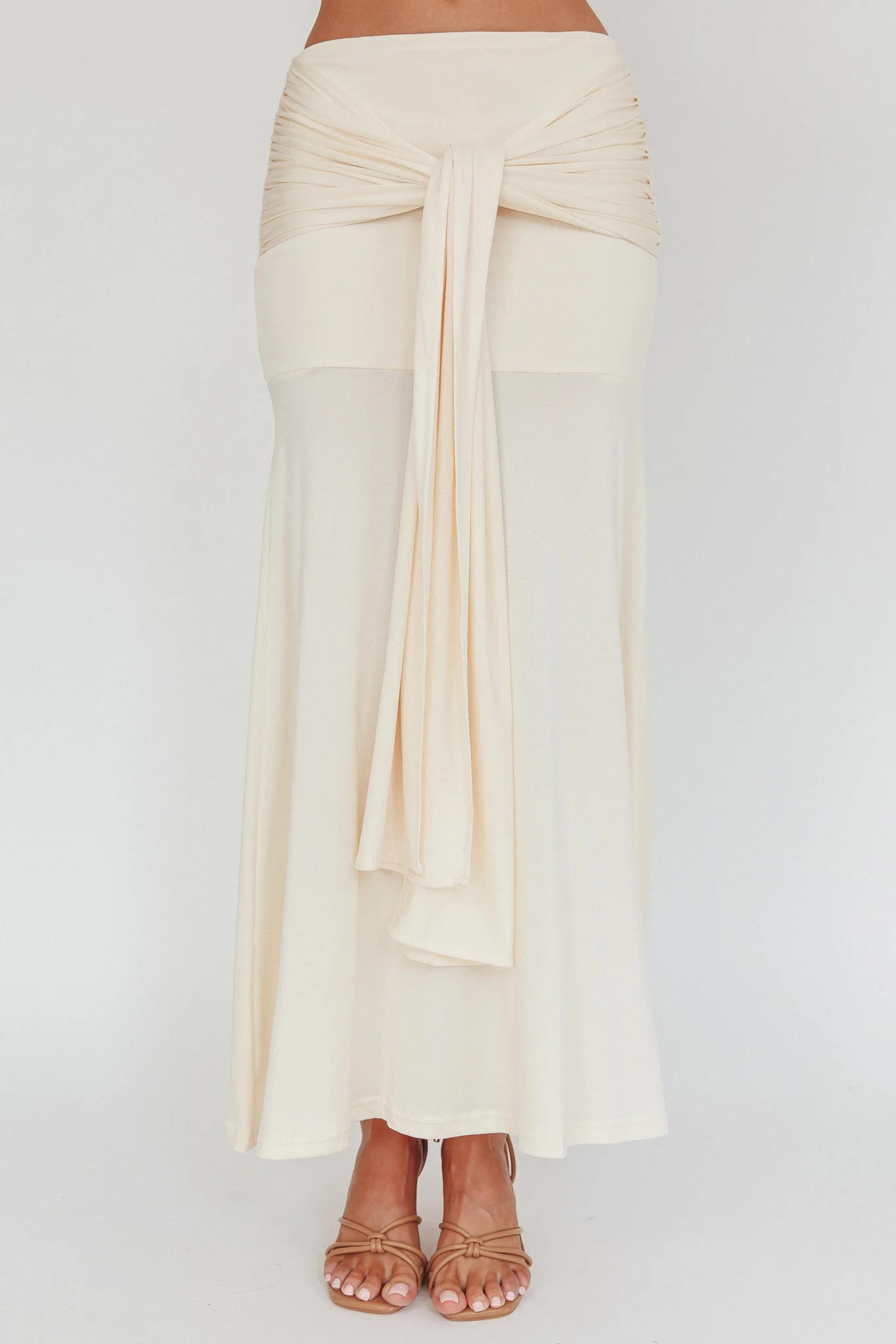 Night Market Hip Tie Maxi Skirt Butter - Image 3