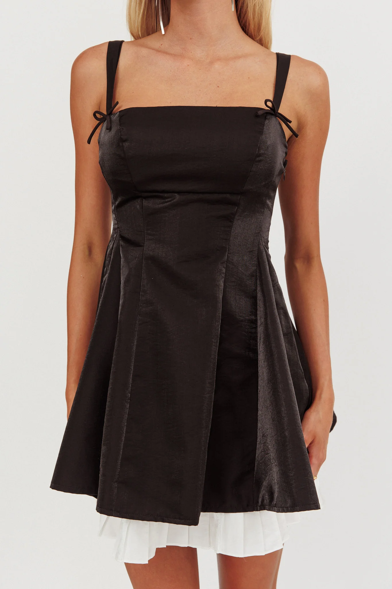 Night Rider Fit And Flare Mini Dress Black - Image 4