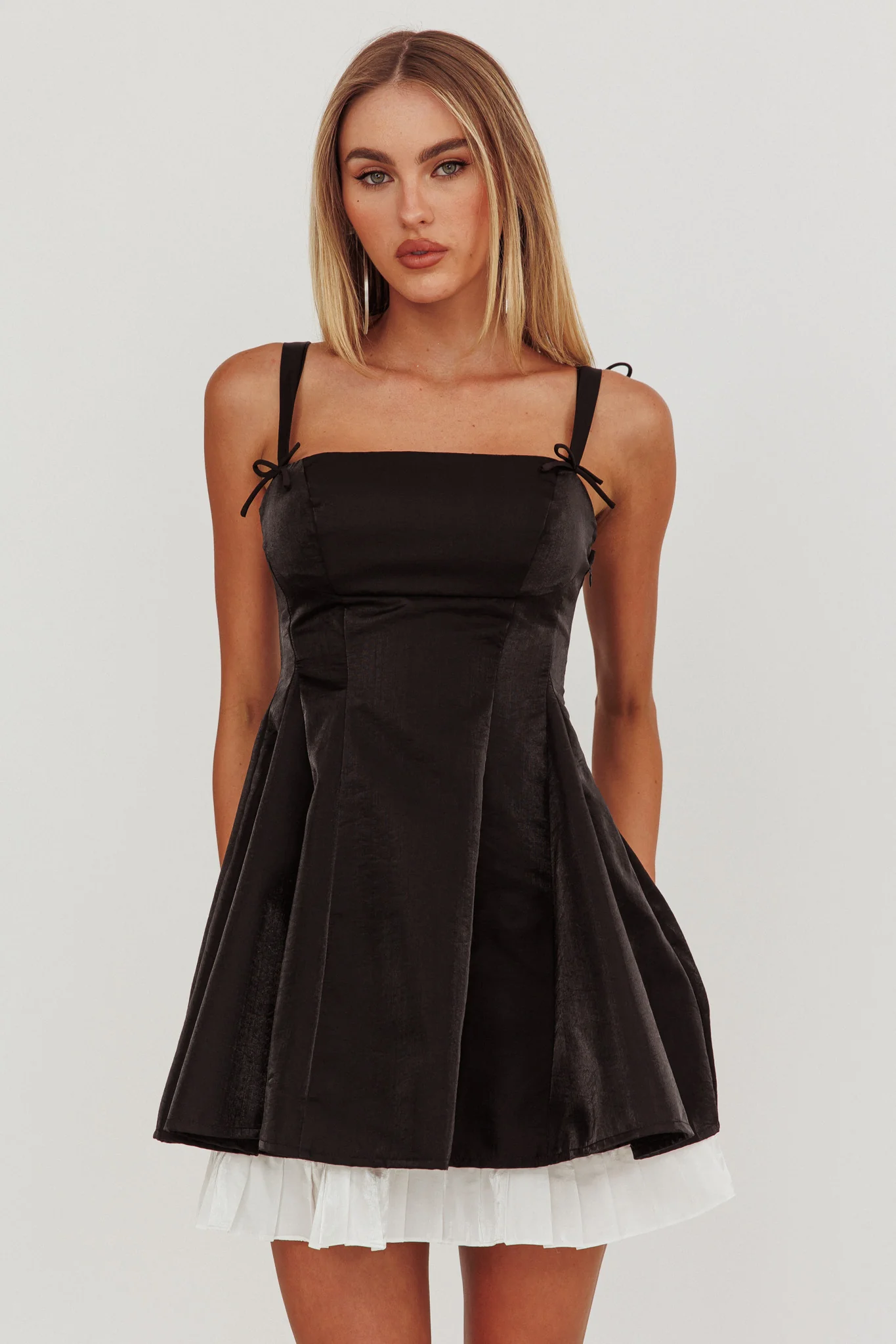 Night Rider Fit And Flare Mini Dress Black - Image 5