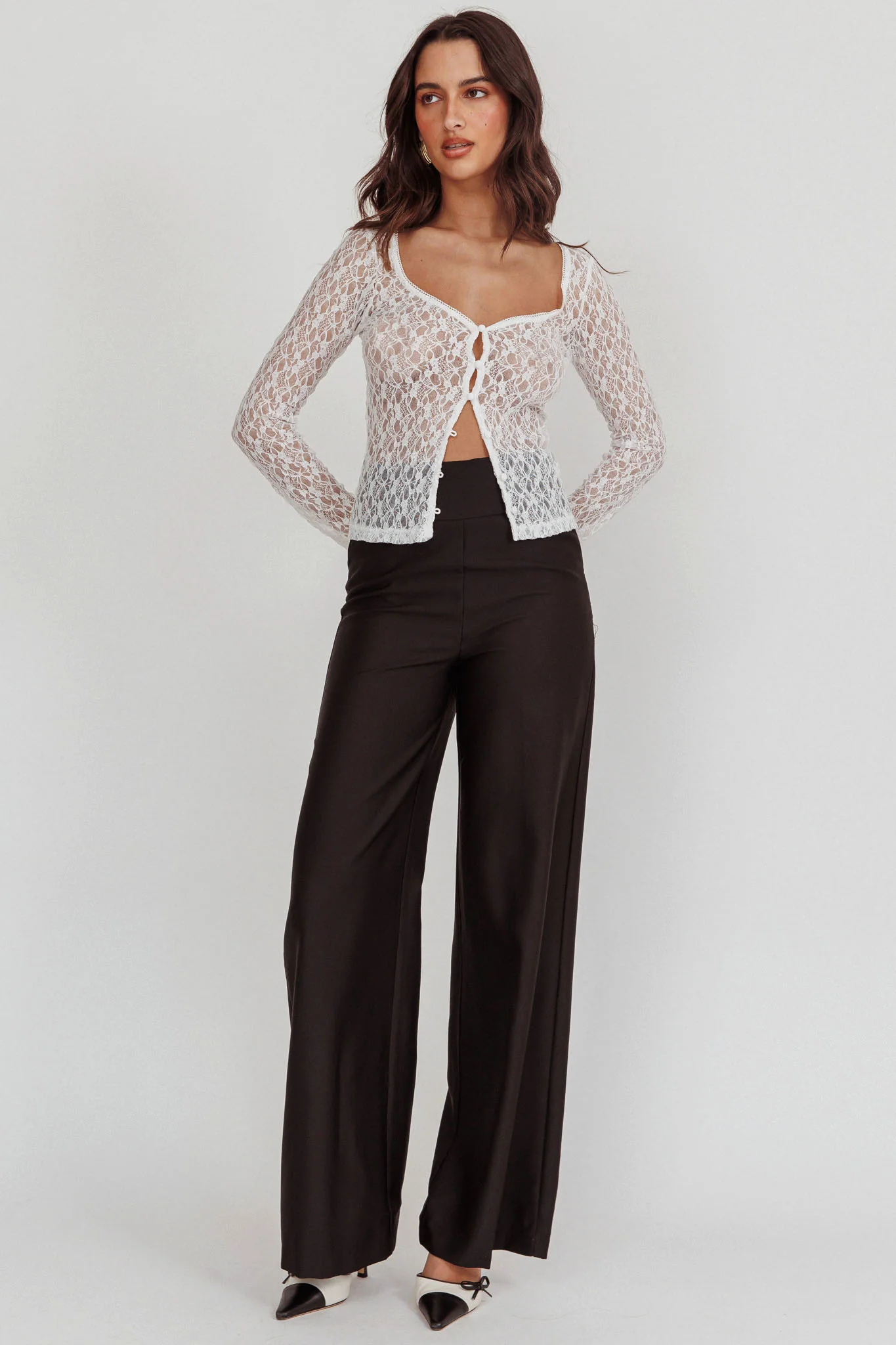 Nights Dream Wide Leg Pants Black - Image 4