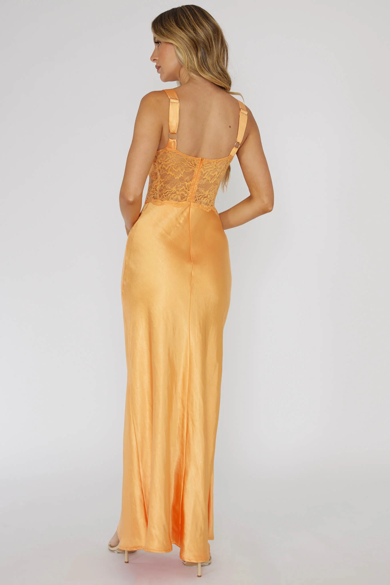 One Heart Lace Insert Maxi Dress Mango - Image 4
