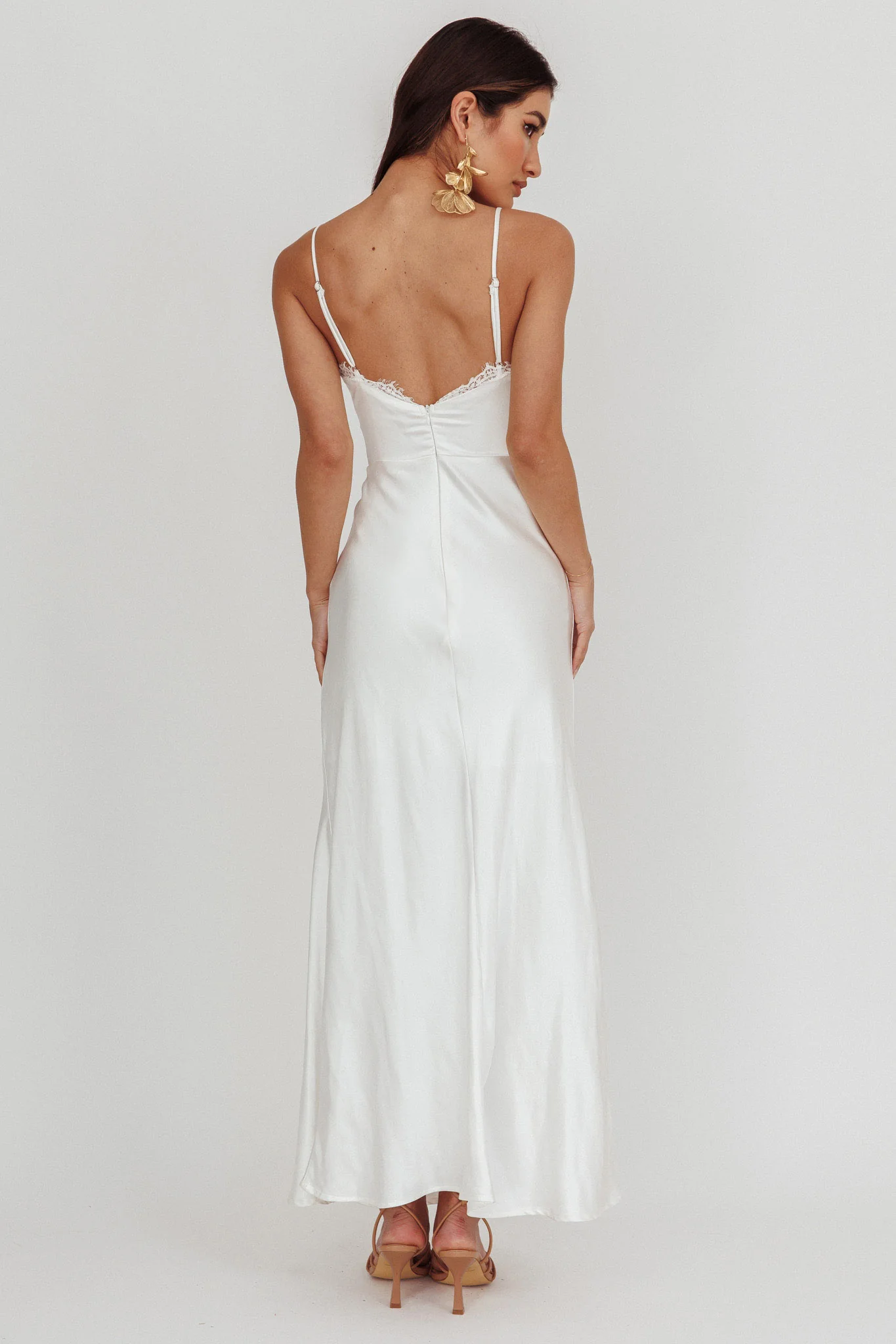 Our Story Surplice Neckline Maxi Dress Off White - Image 2