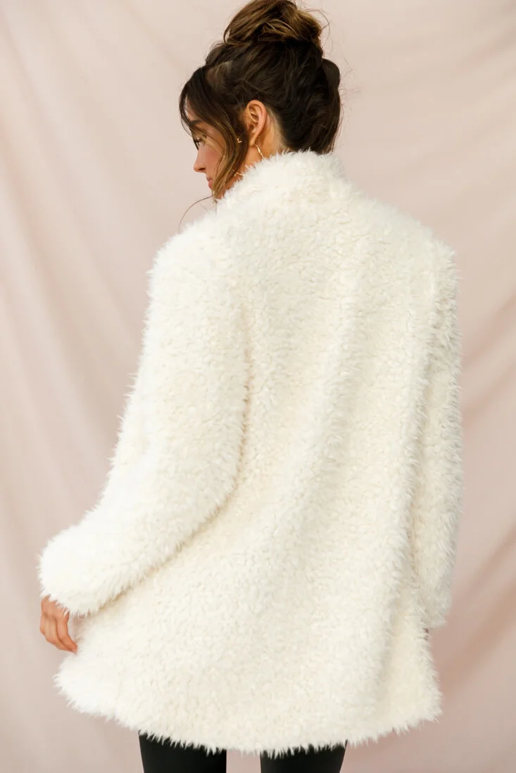 Park City Fleece Jacket White - Image 4