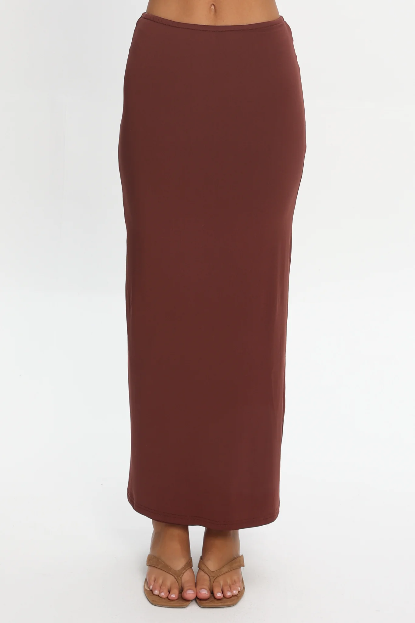 Perez Bodycon Maxi Skirt Wine - Image 4
