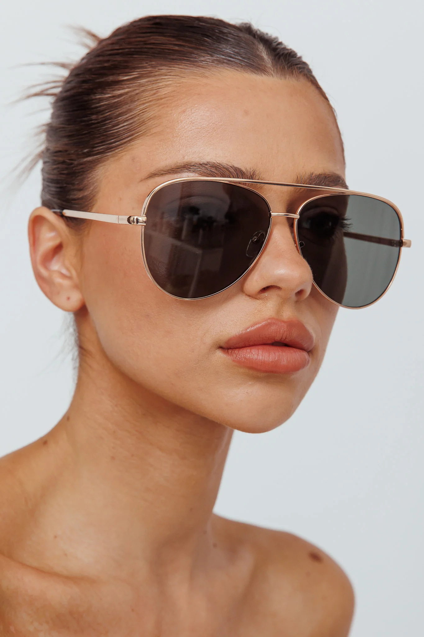 Peta And Jain Franki Sunglasses Gold - Image 4
