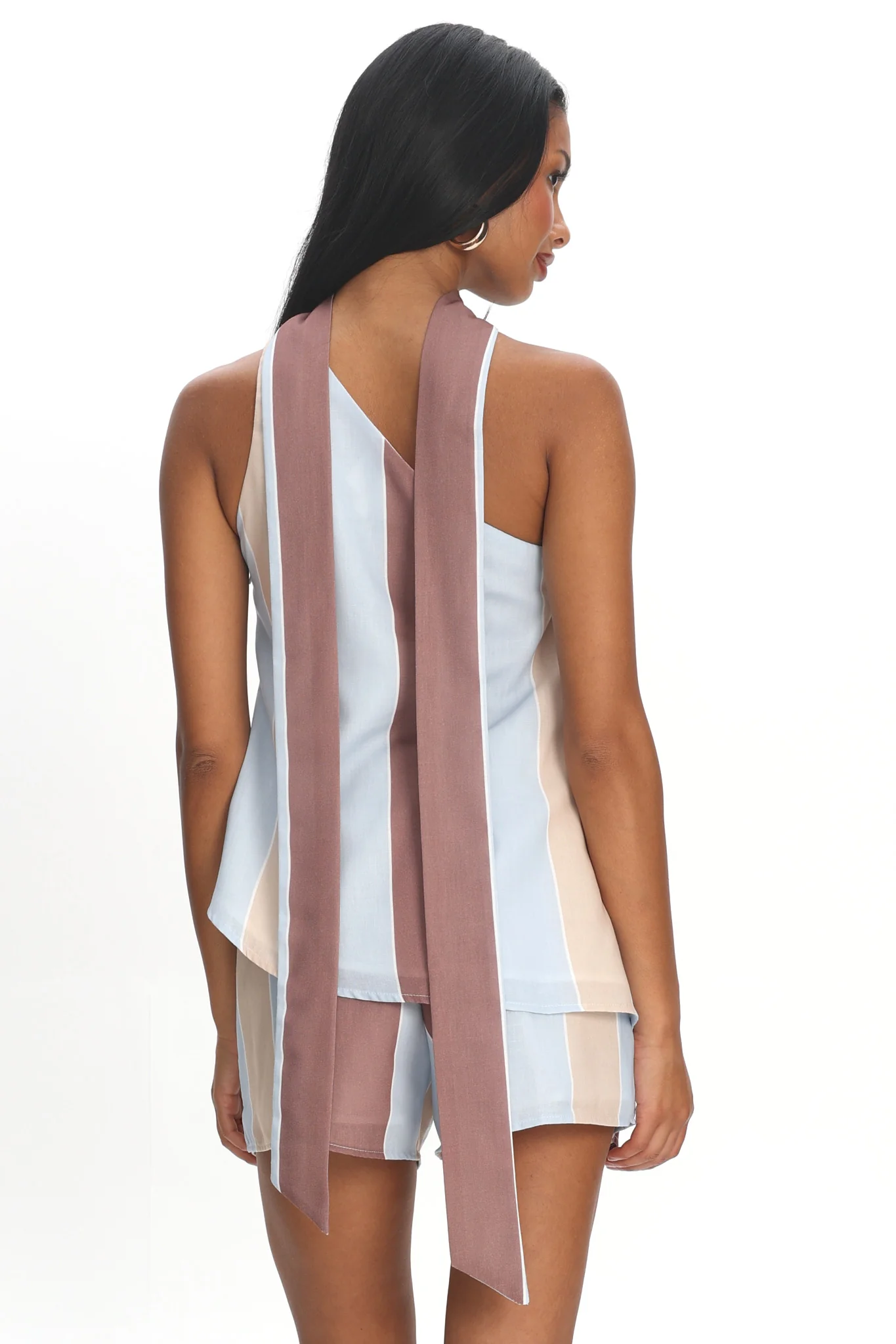 Petronella One Shoulder Top Stripe - Image 2