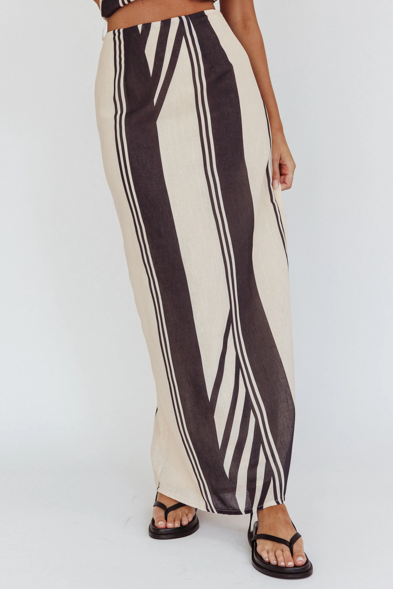 Philomena Maxi Skirt Stripe Black - Image 4