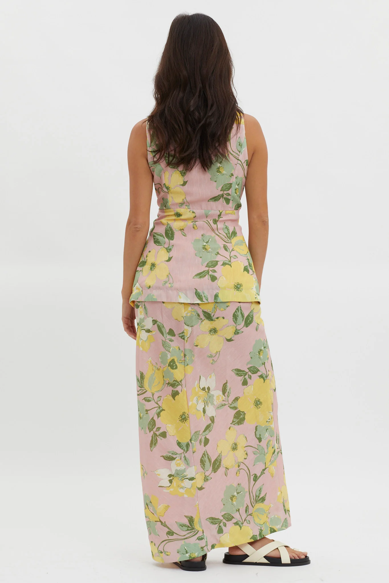 Philomena Midi Skirt Floral Blush - Image 2