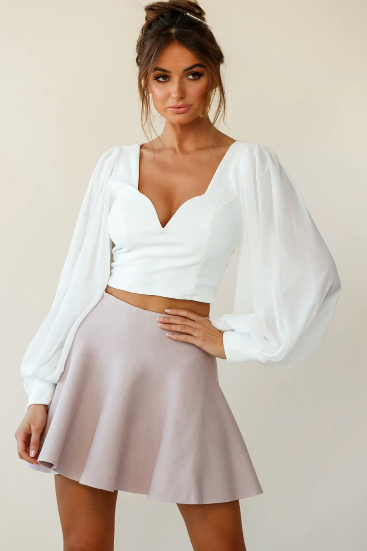 Romance Novel Sweetheart Neckline Open Back Top White - Image 4