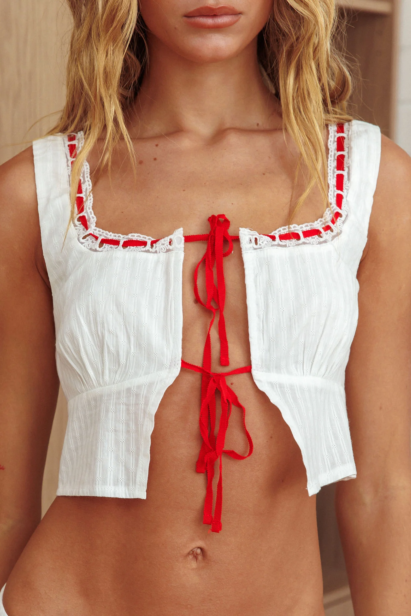 Rosen Tied Bust Top White - Image 3