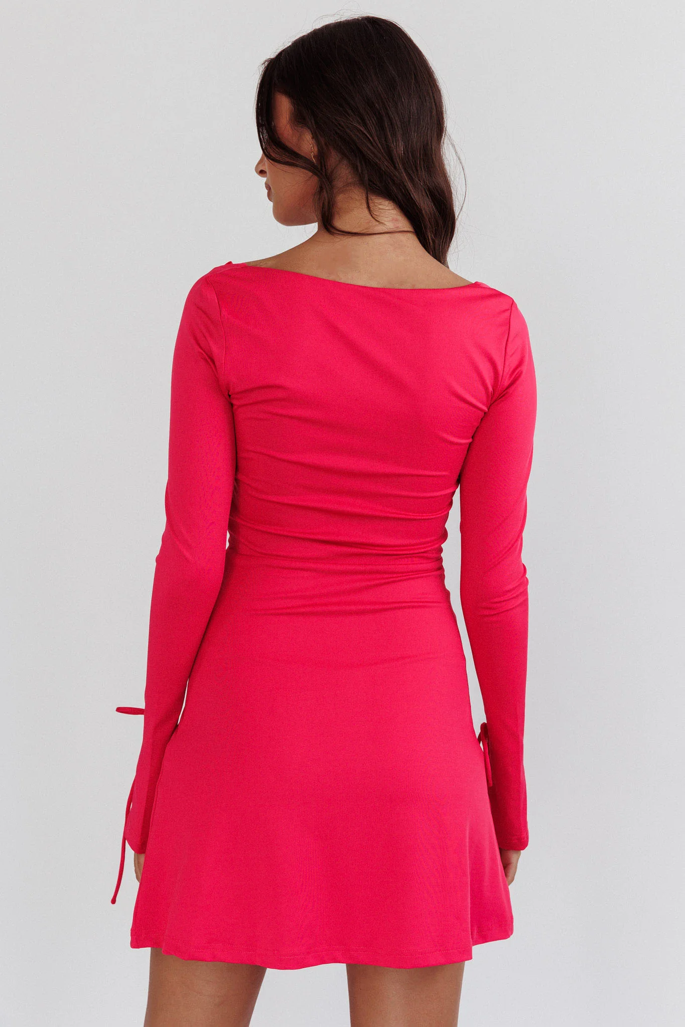 Safe Keeping Long Sleeve Mini Dress Hot Pink - Image 2