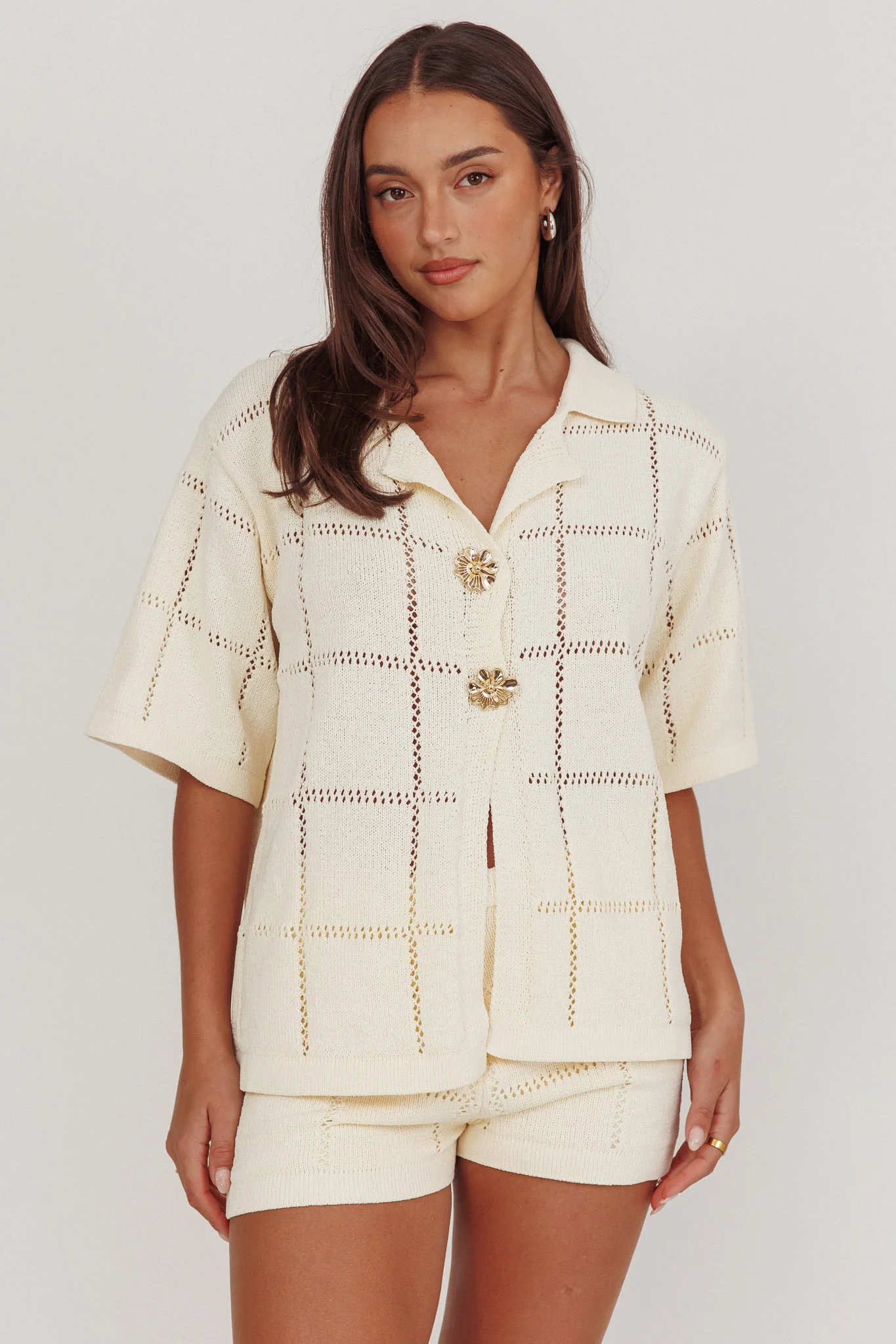 Sailor Knit Shorts Cream - Image 5