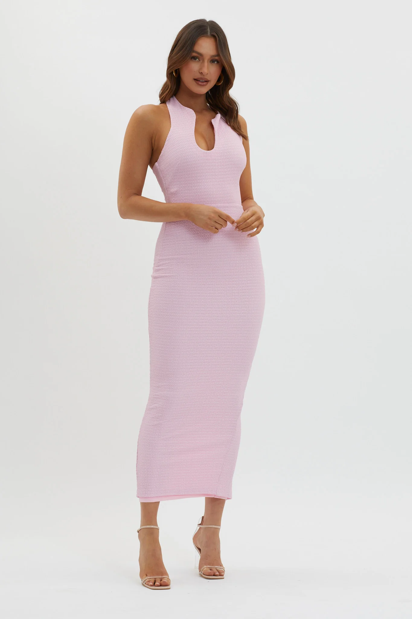 Seek And Find Asymmetric Neckline Dress Pink - Image 5