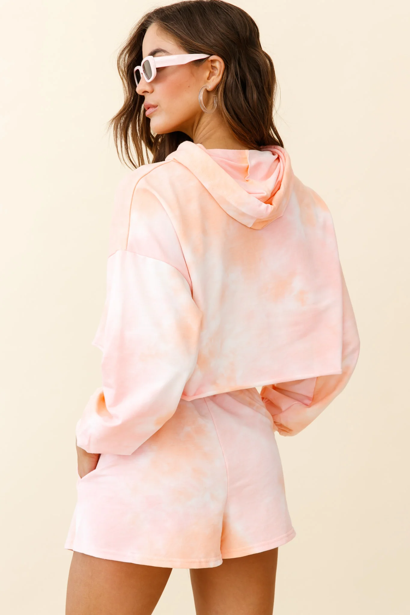 September Sun Drawstring Waist Shorts Pink - Image 3