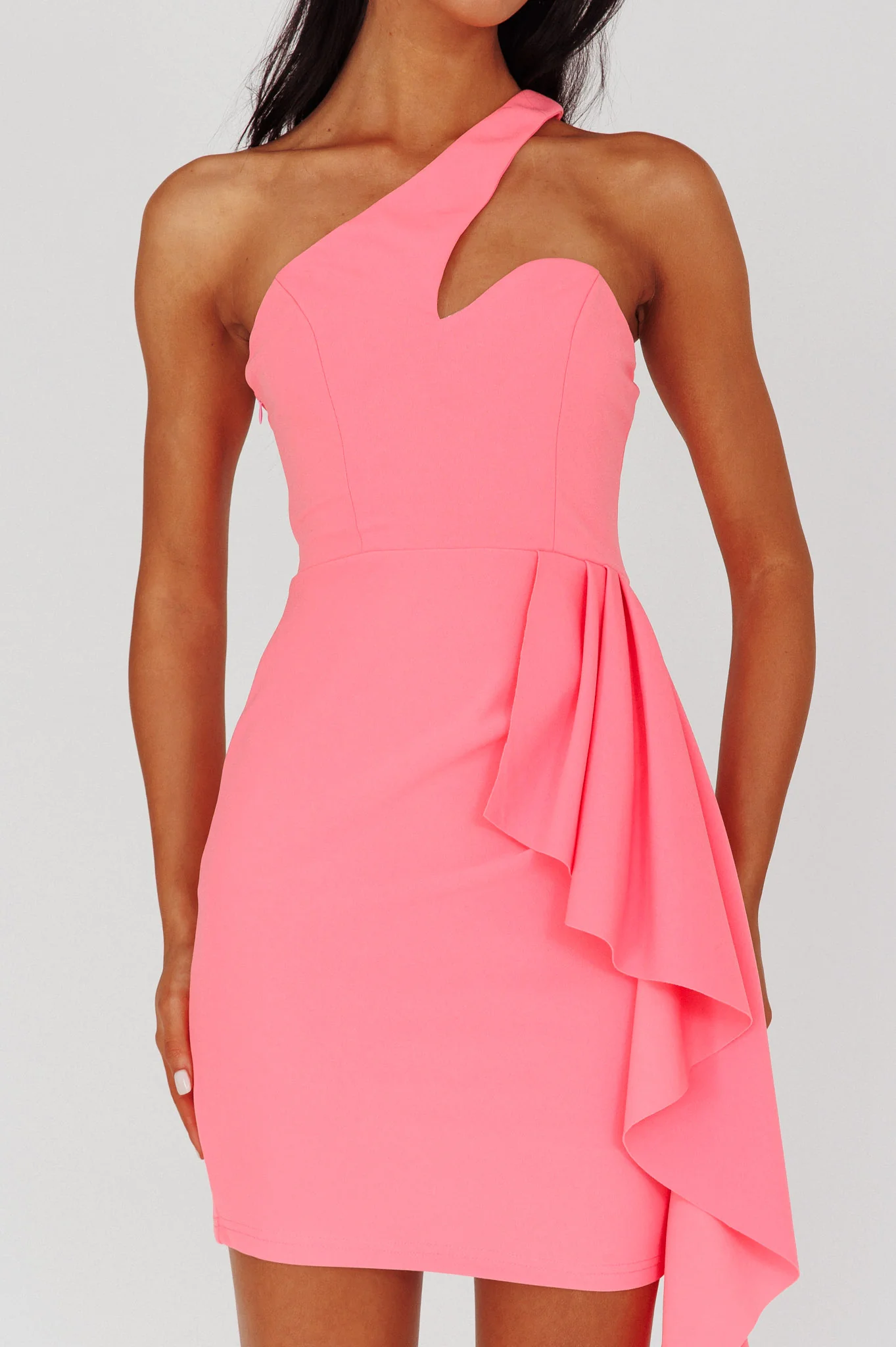 Shooting Stars One-Shoulder Mini Dress Pink - Image 4