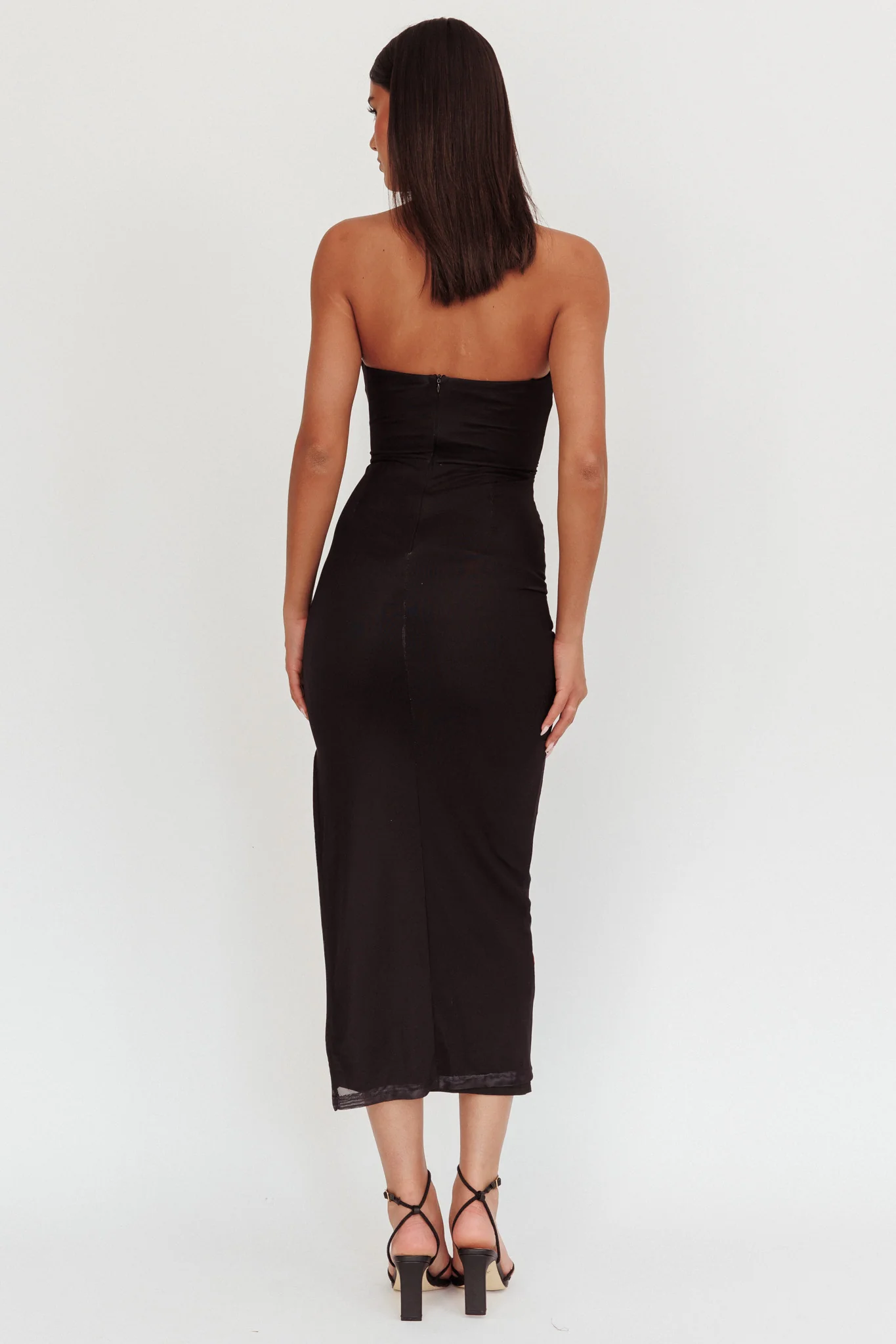Silah Twist Bodice Maxi Dress Hibiscus Black - Image 2