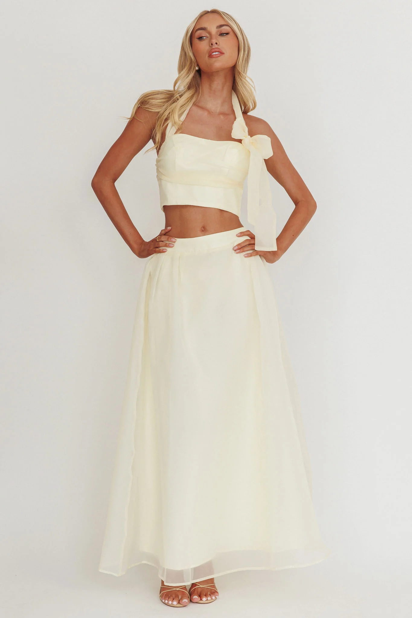 Simple Things Organza Maxi Skirt Butter - Image 4