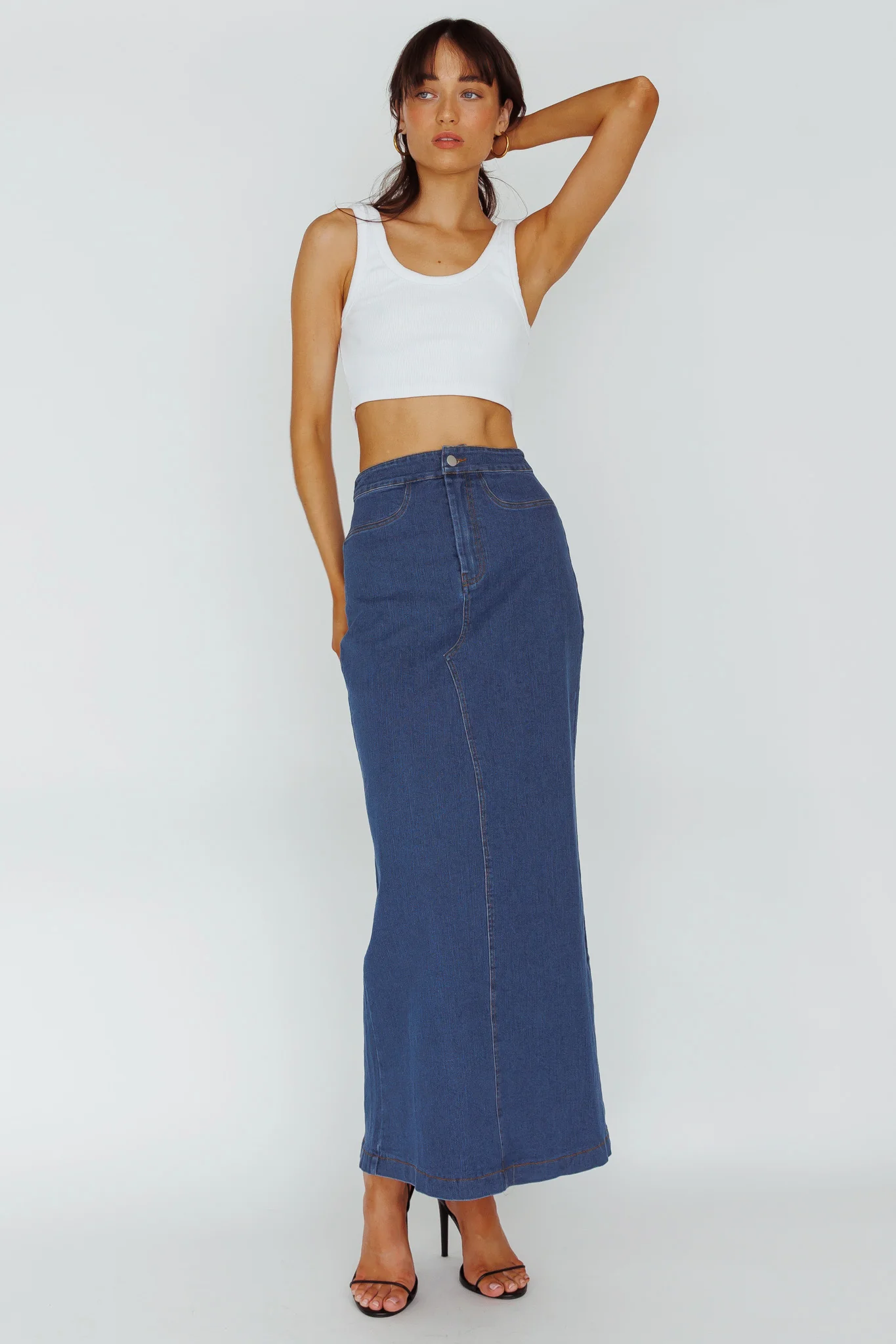 Sinead Denim Maxi Skirt Indigo - Image 5