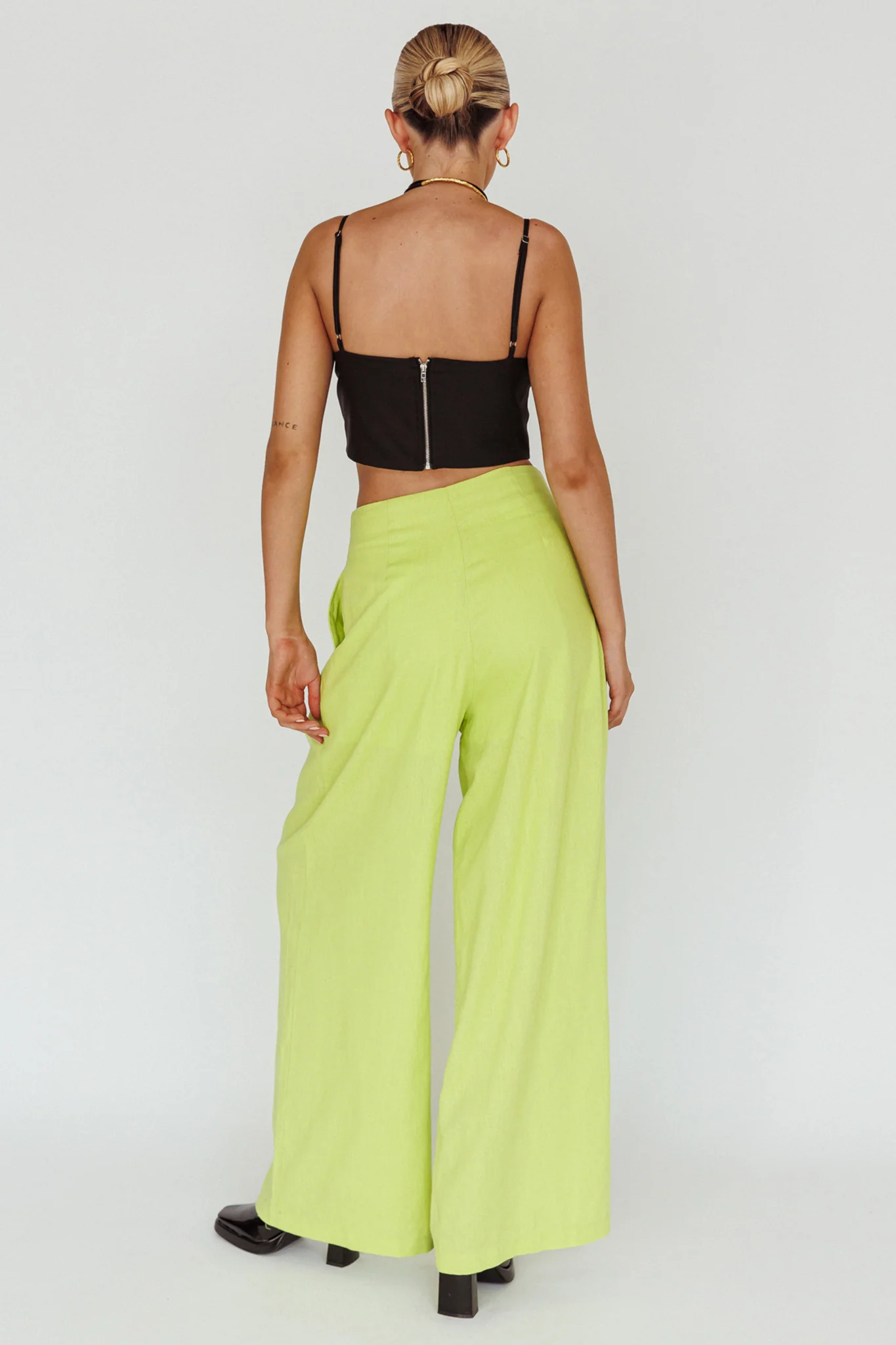 Sloan Side Pocket Trouser Pants Lime - Image 2