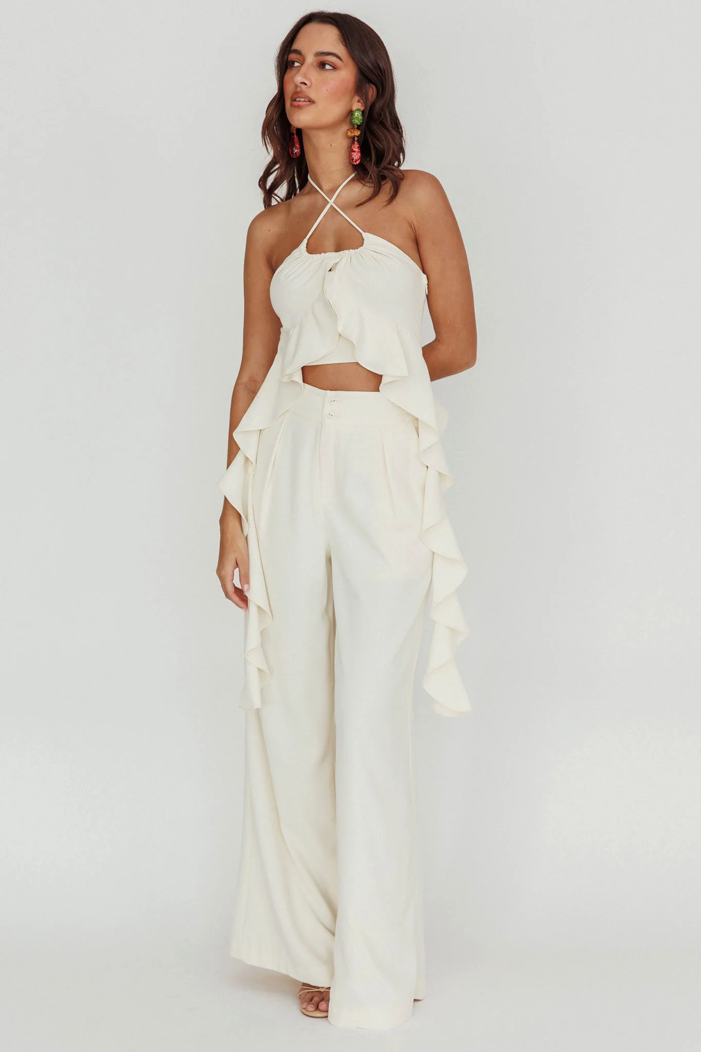 Songbird Halterneck Ruffle Cami Top - Image 3