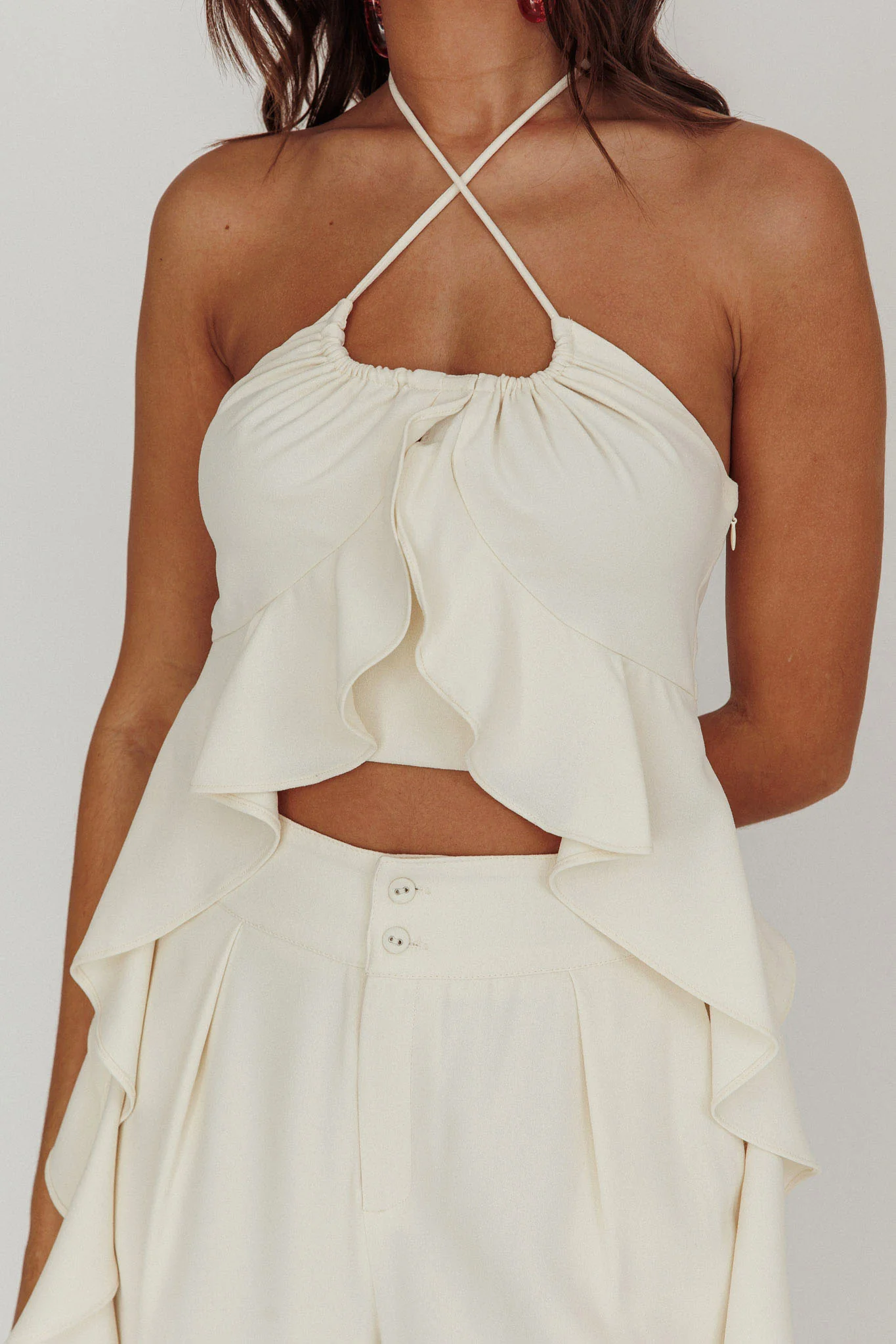 Songbird Halterneck Ruffle Cami Top - Image 4