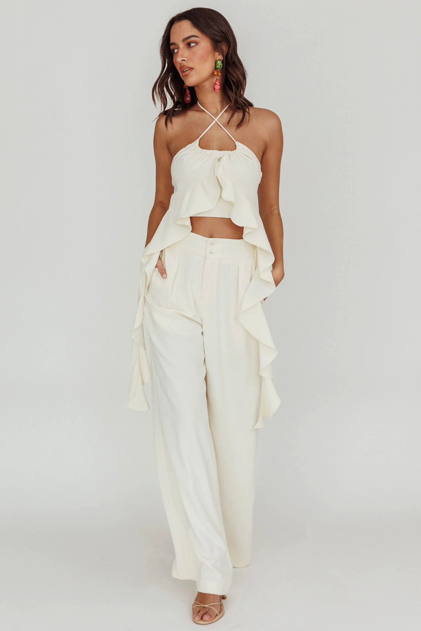 Songbird Halterneck Ruffle Cami Top - Image 5