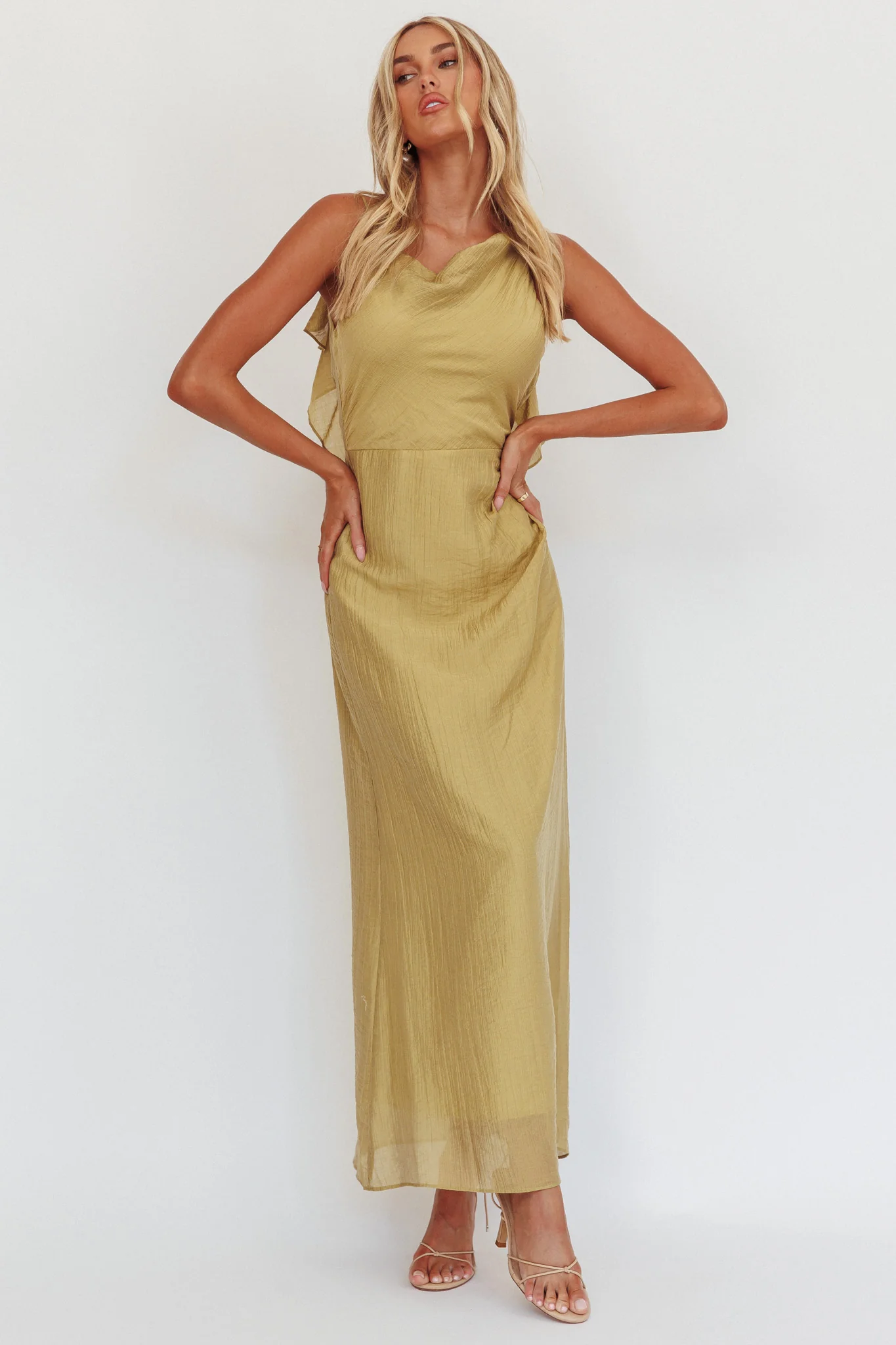Soul Fires Ruffle Back Maxi Dress Hazel - Image 6