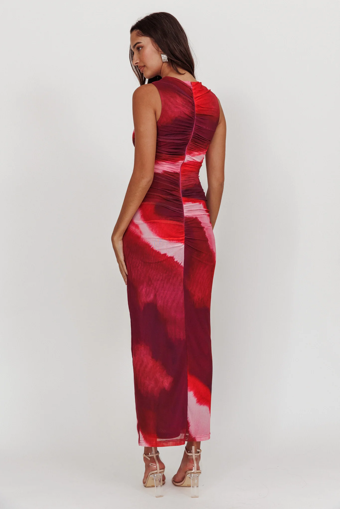 Star Keeper Bodycon Keyhole Maxi Dress Purple - Image 2