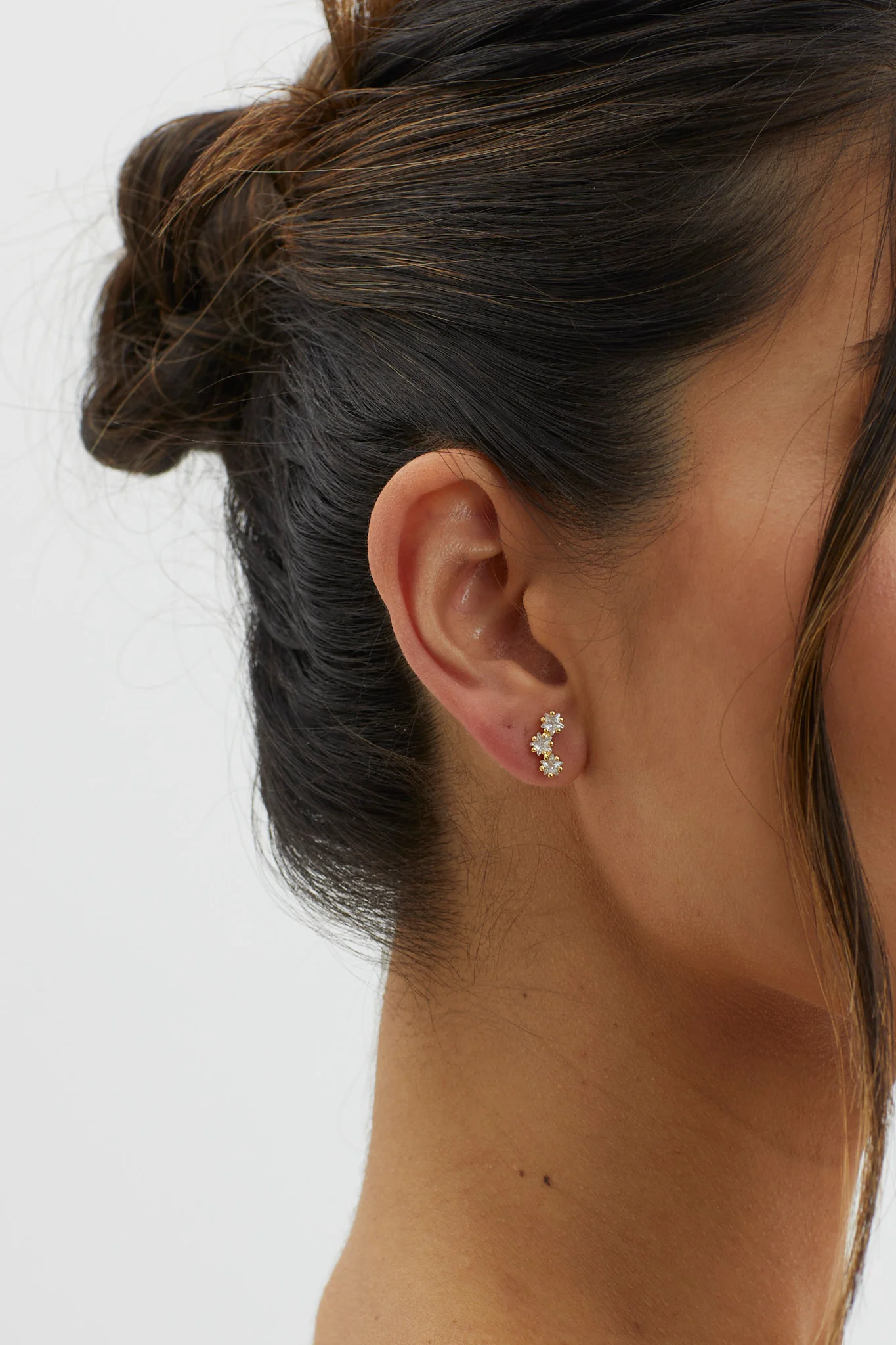 Star Sign Stud Earrings Gold - Image 3