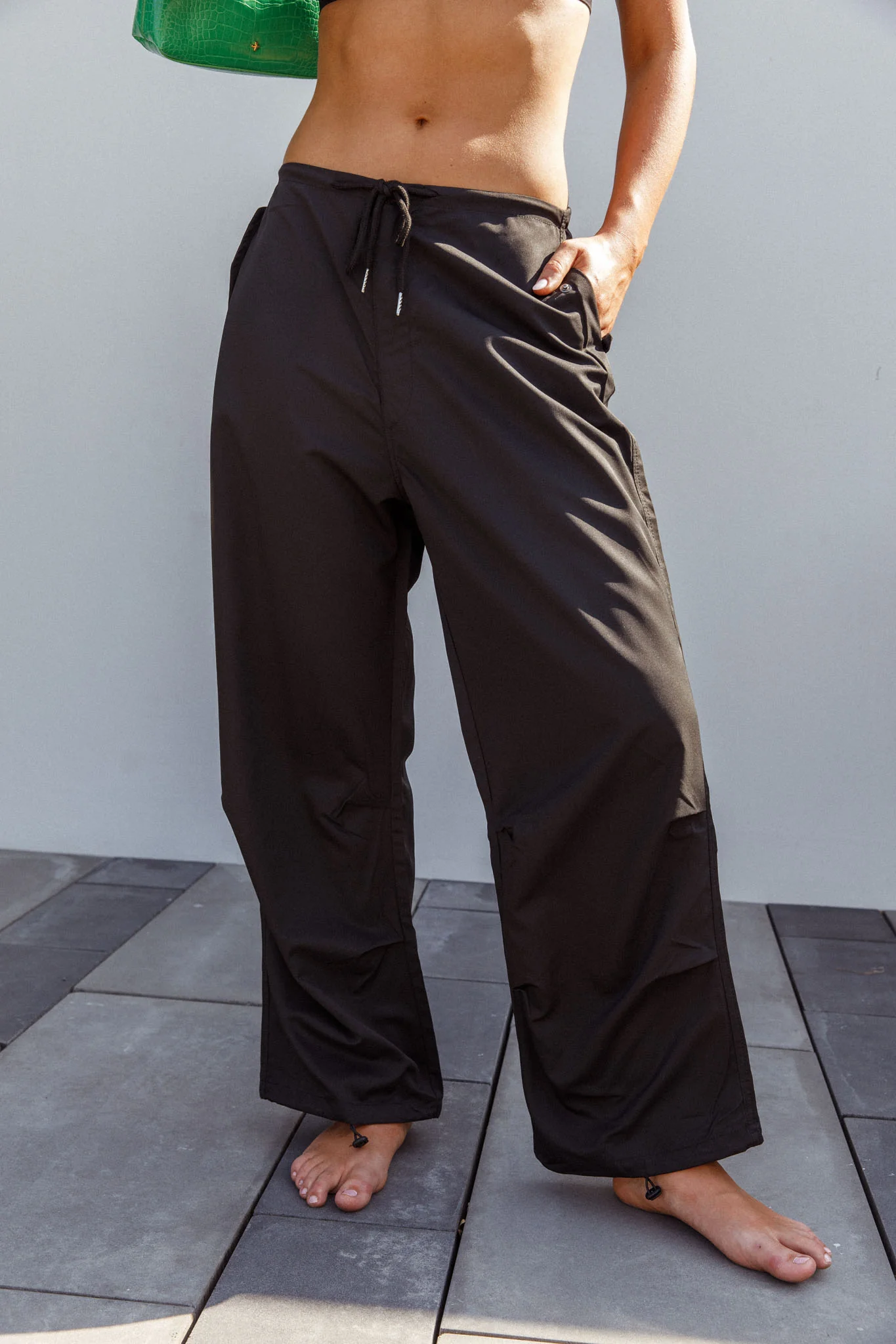 Starting Line Low Rise Wide Leg Pants Black - Image 4