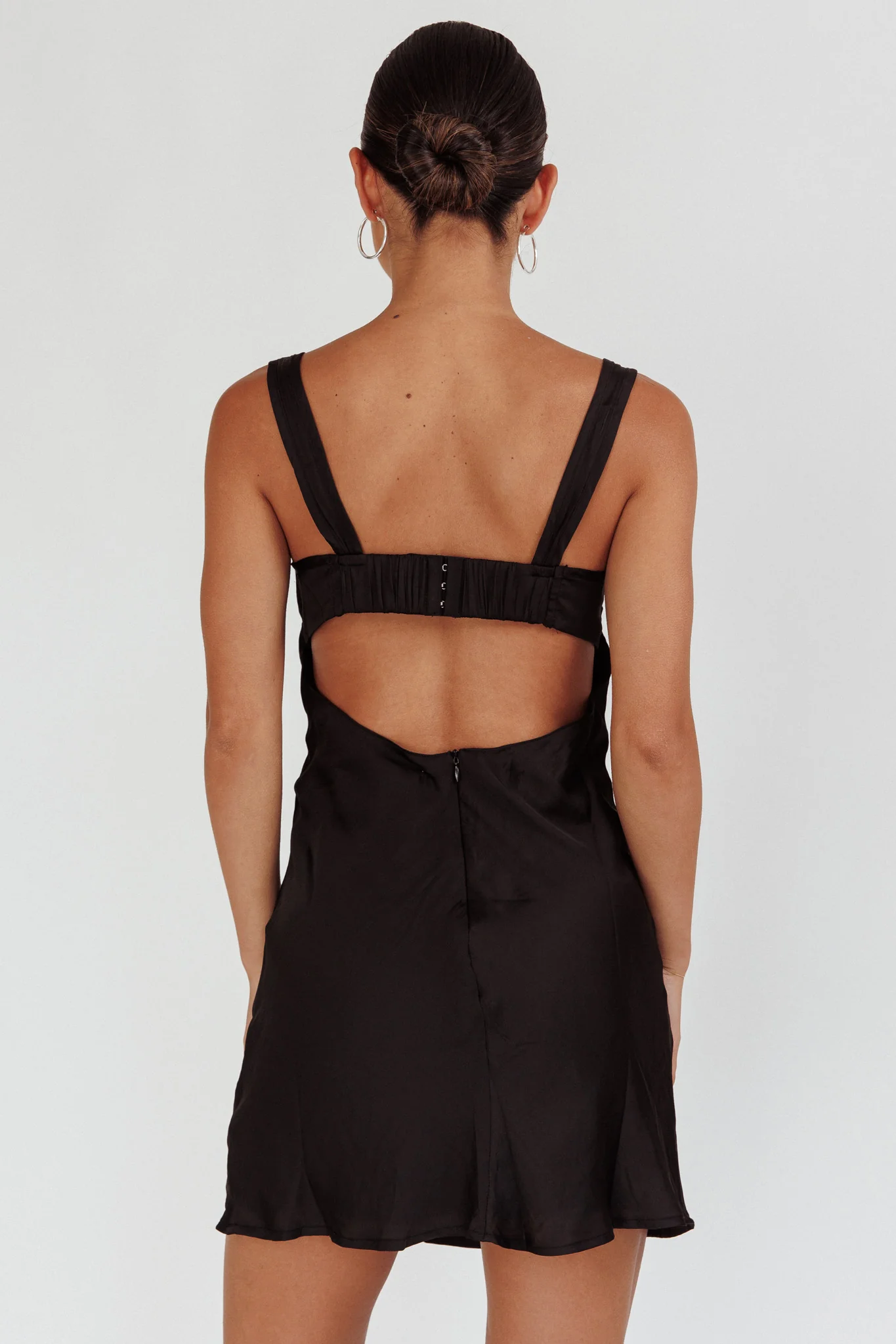 Stazi Sweetheart Neckline Mini Dress Black - Image 2