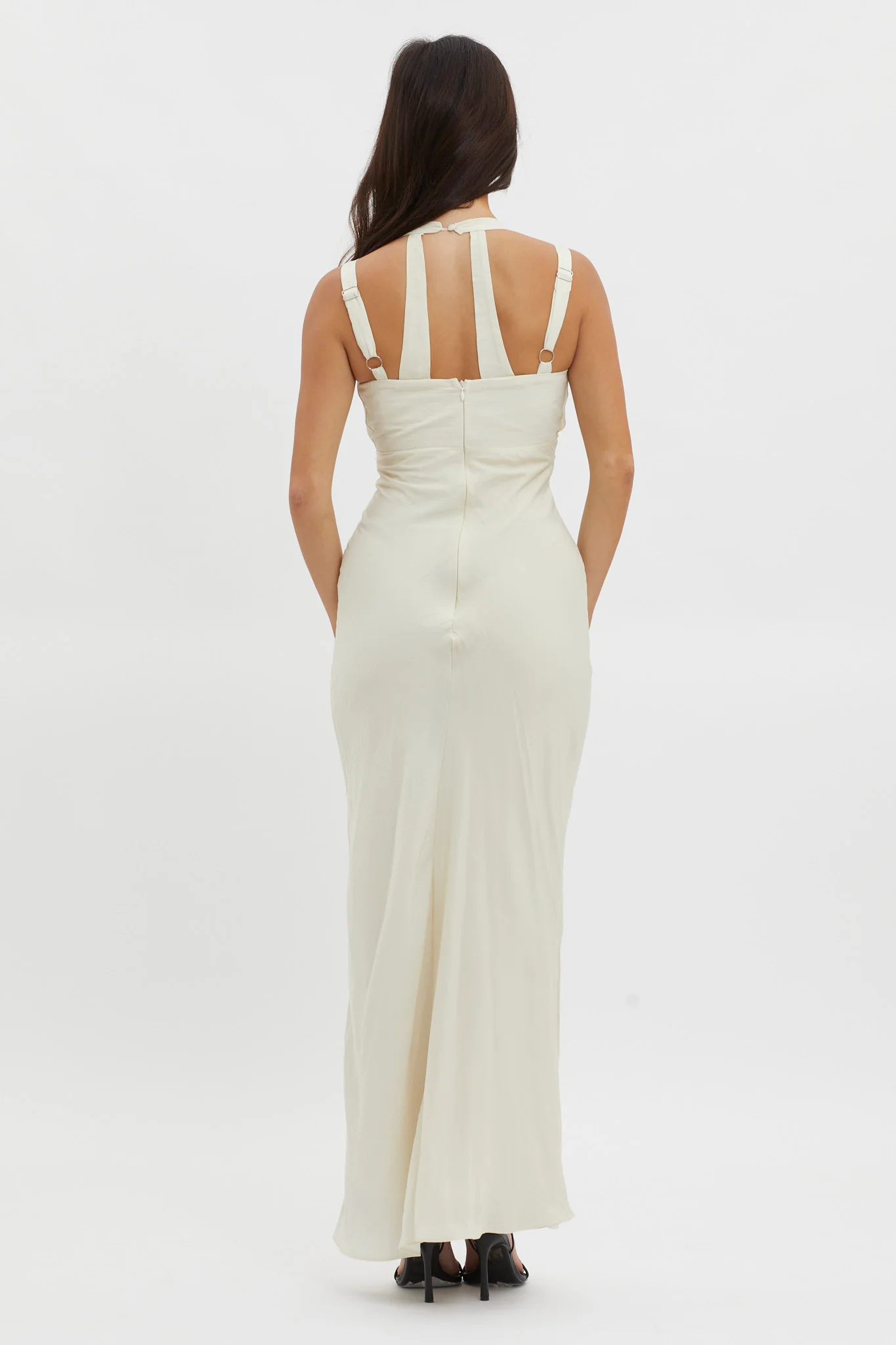Stellar Twist Bodice Multi-Strap Dress Oyster - Image 2